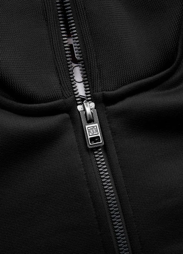 PITBULL Sudadera con Cremallera Hombre Deportiva Oldschool Premium Poliéster - Sudadera Cremallera Hombre con Logo Cintas Jacquard Costuras Reforzadas