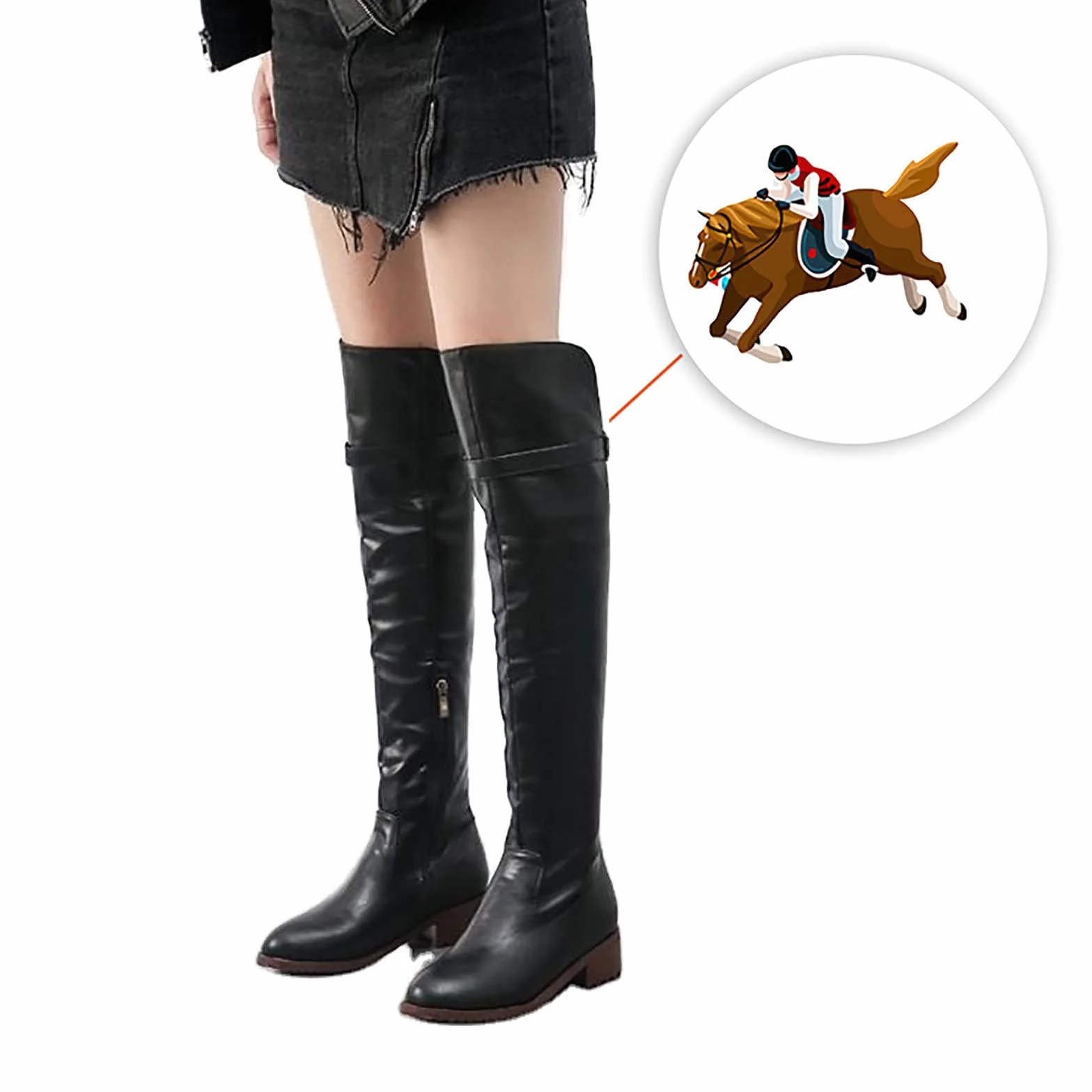 Botas De Equitación Para Mujer (34-43), Equipo Para Montar A Caballo/resistente Al Desgaste, Tacón Bajo (1-4 Cm)/cremallera Lateral, Altura Del Tubo: 51 Cm, Para Otoño/invierno,42,Yellow