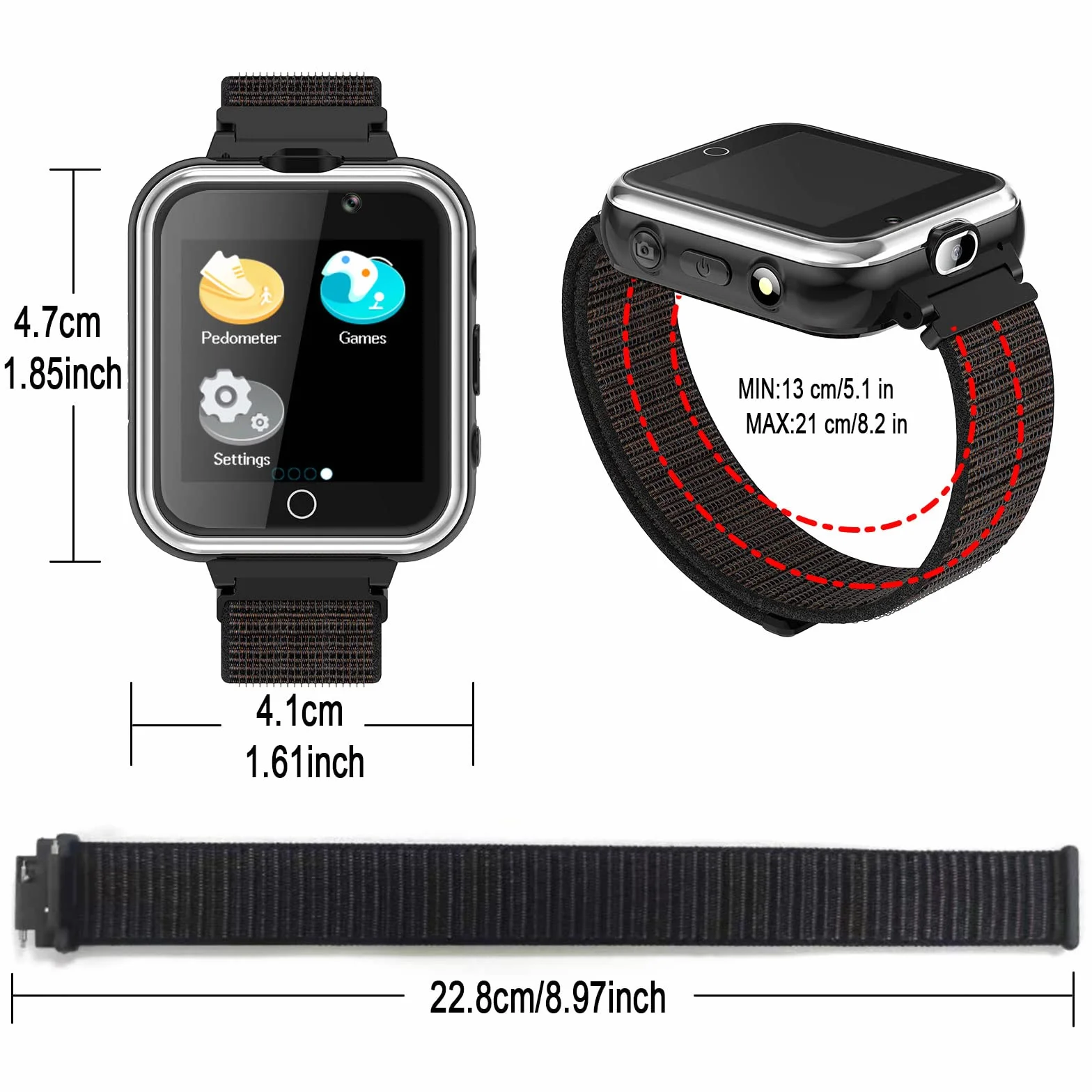 PTHTECHUS Smartwatch para Niños, Reloj Inteligente MP3 con SOS Cámara Juego Despertador Regalos Relojes para Niños Niñas 5-15 años de Edad