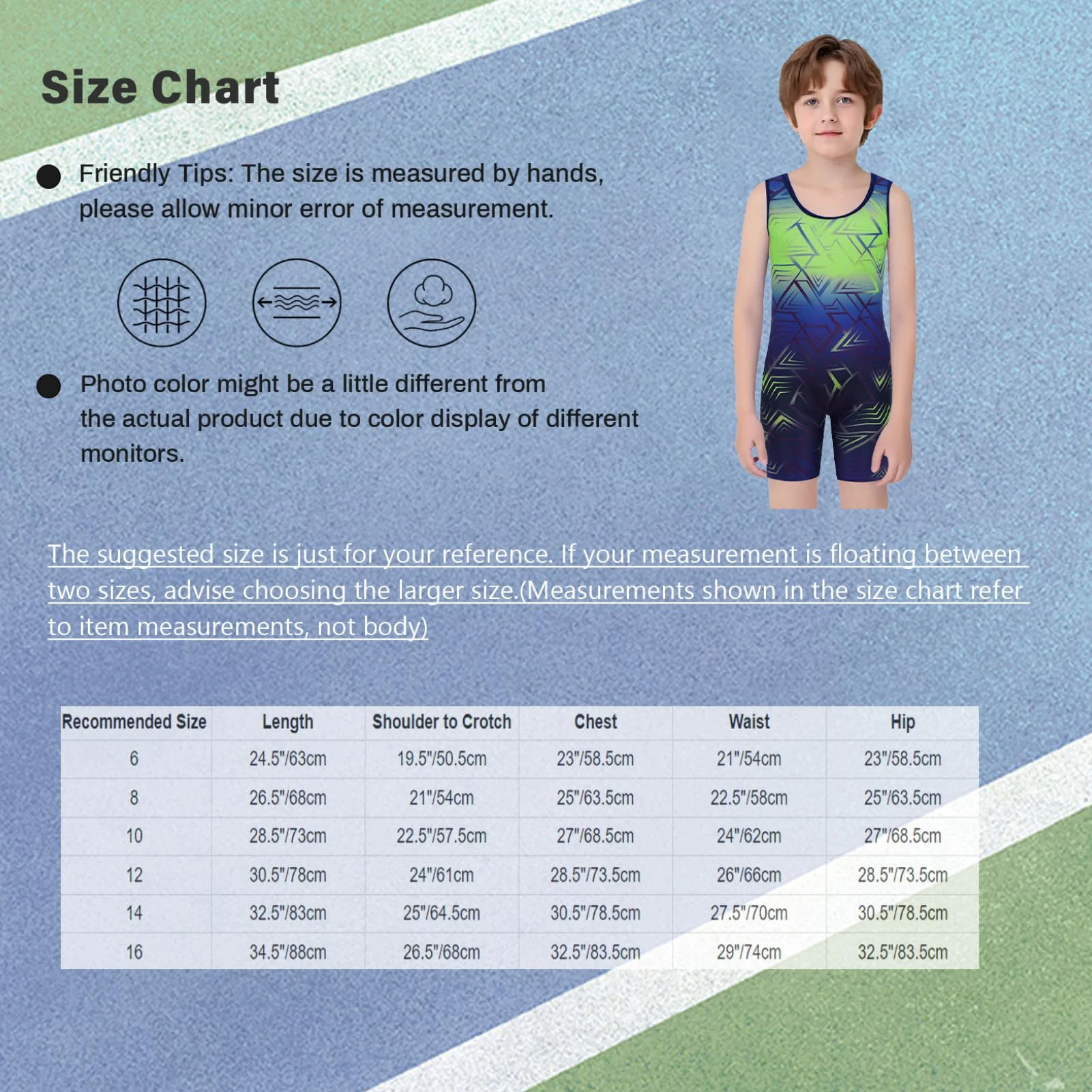 Kaerm Traje de triatlón para niños y jóvenes, para bicicleta de carretera, sin mangas, mono deportivo, con estampado geométrico, ropa deportiva