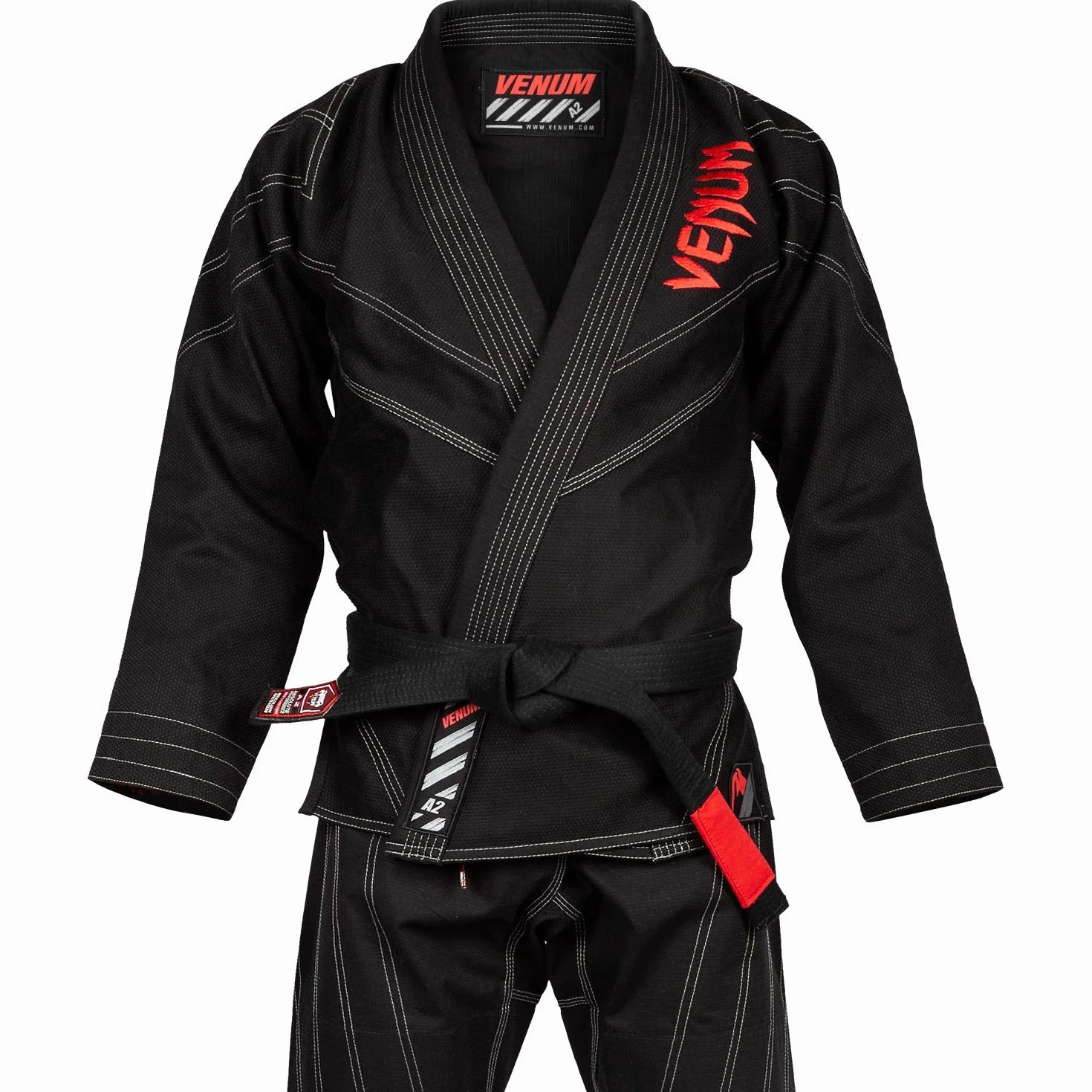 VENUM Power 2.0 Kimono De Jiu Jitsu Brasileño/BJJ Gi, Unisex Adulto, Negro, A3.5