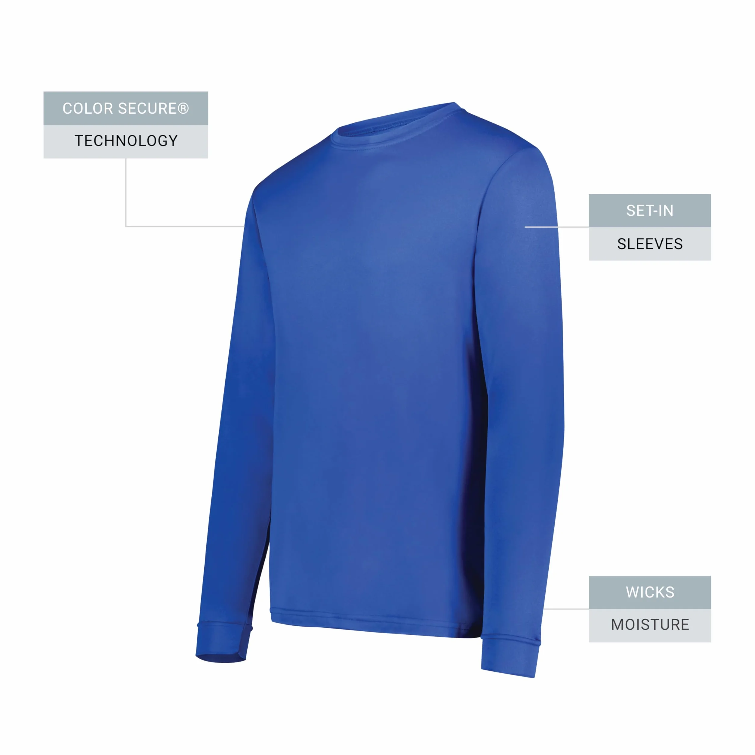Augusta Sportswear Wicking Long Sleeve T-Shirt Camiseta de Manga Larga Que Absorbe la Humedad Hombre (Pack de 1)