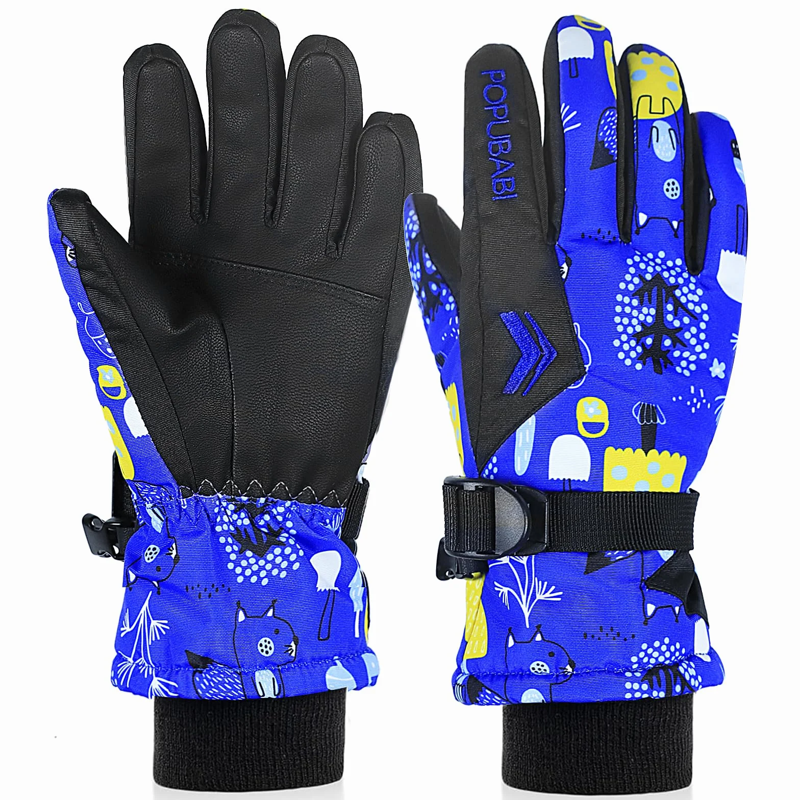 Guantes de Esquí para Niños, Impermeables y a Prueba de Viento, Cálidos Guantes de Nieve para Snowboard y Ciclismo