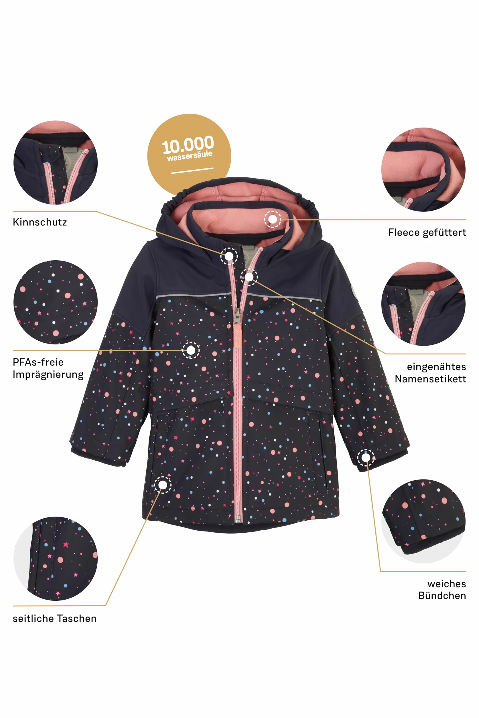 first instinct by killtec Fiow 18 Mns Sftshll Jckt Chaqueta softshell/chaqueta de exterior con capucha Unisex bebé