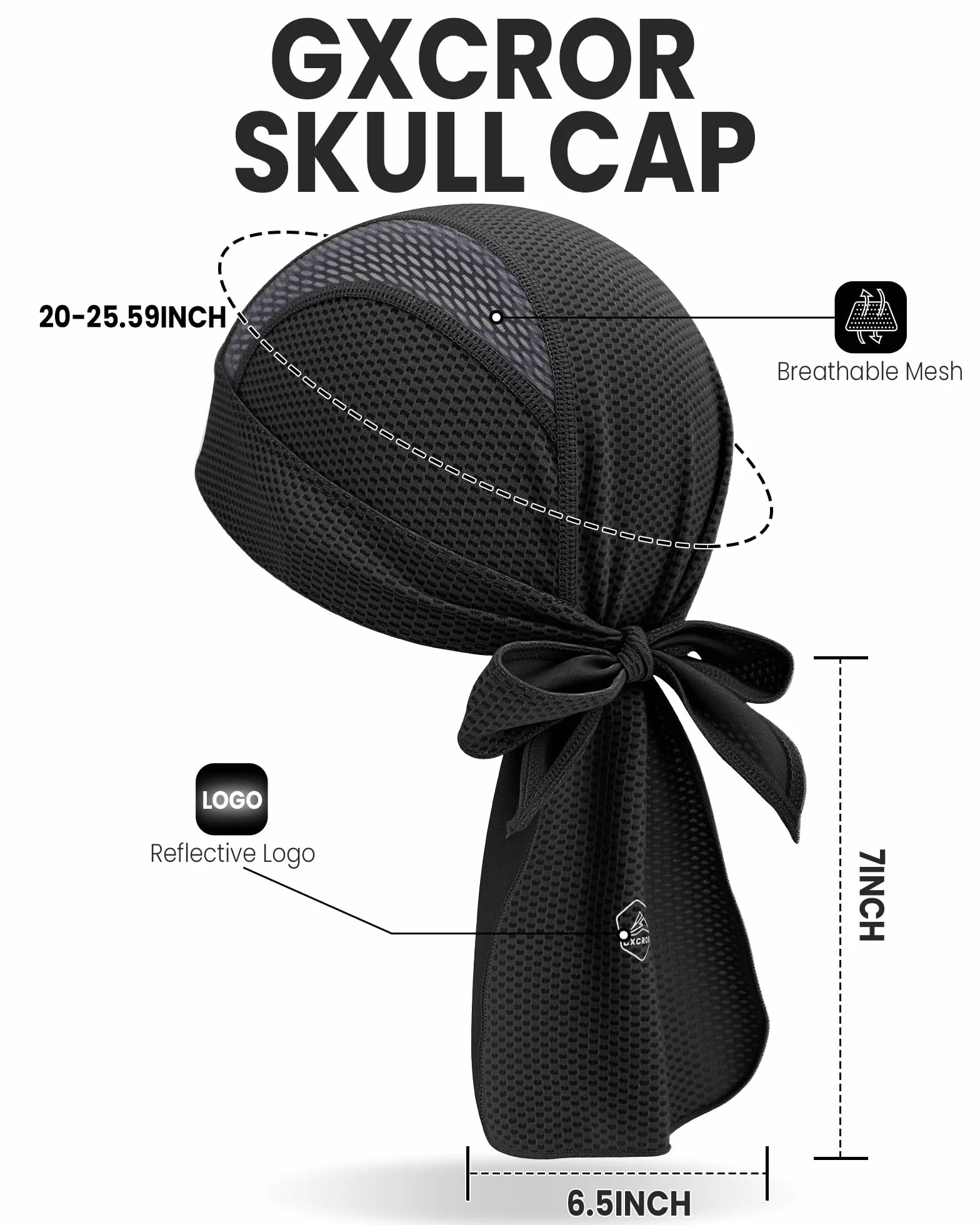 GXCROR Gorro Bajo Casco de Ciclismo, Bandana Deportiva Transpirable Hombre Mujer, para Moto y Running