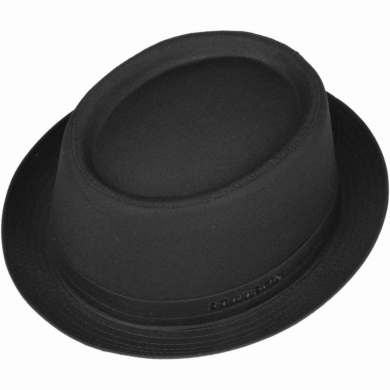 Stetson Athens Cotton Porkpie Sombrero Mujer/Hombre - Sombrero de Tela de algodón - Pork Pie Fabricado en Italia - Invierno/Verano - con Forro Interior -