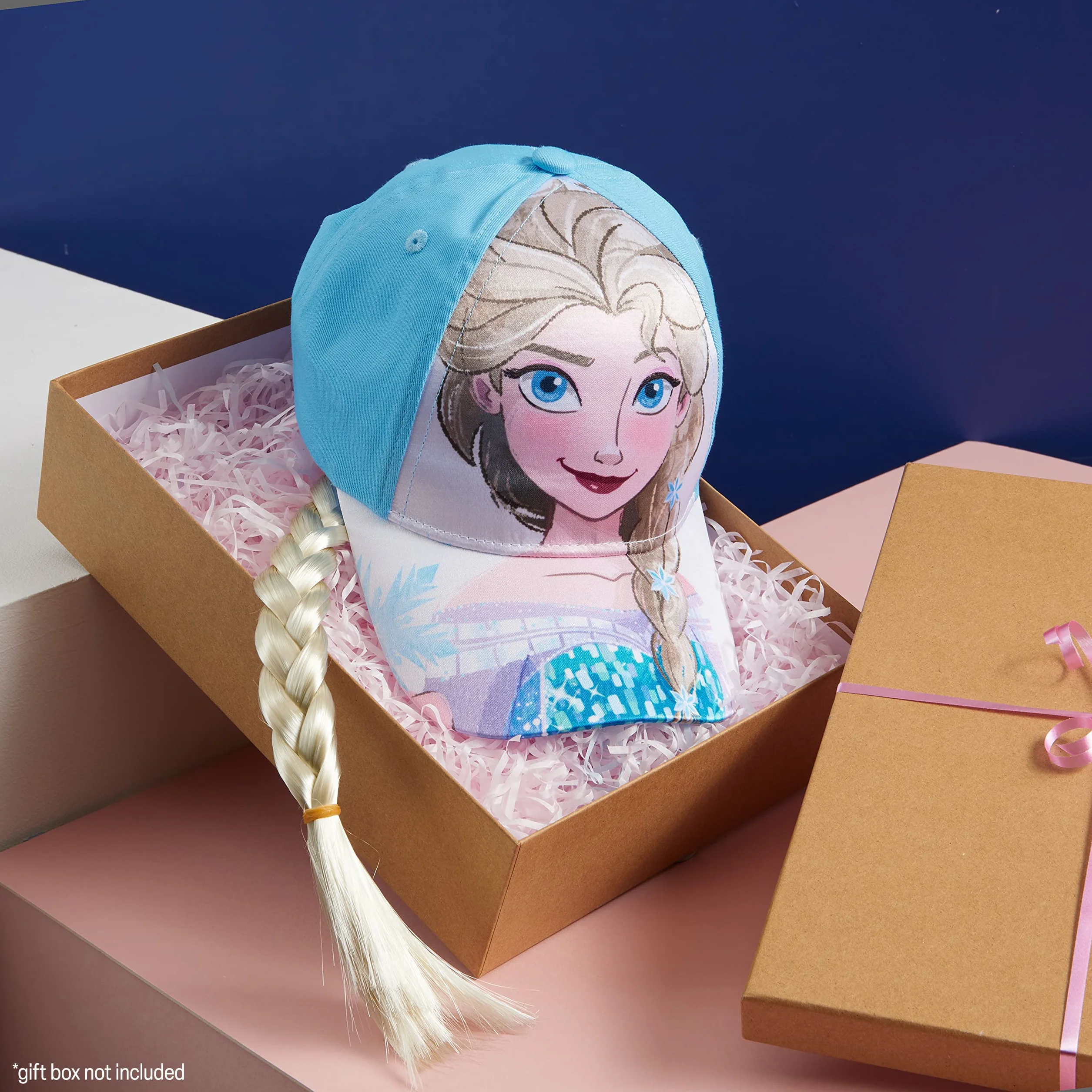 Disney Gorra Niña Gorra Beisbol para Niñas Gorra Ariel la Sirenita Gorra Elsa con Pelo Largo Sombrero Sol Proteccion Solar Playa Verano Accessorios Oficial Divertidos Talla Unica