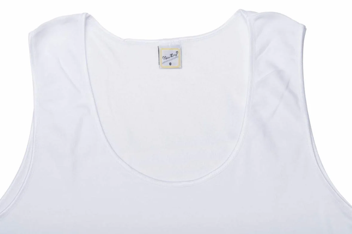 New Day intimo eccezionale Made in Italy – Pack de 3 Camisetas Interiores Tipo Canotta para Mujer de Tirante Ancho con Encaje de macramé o Ribete Satinado en 100% algodón