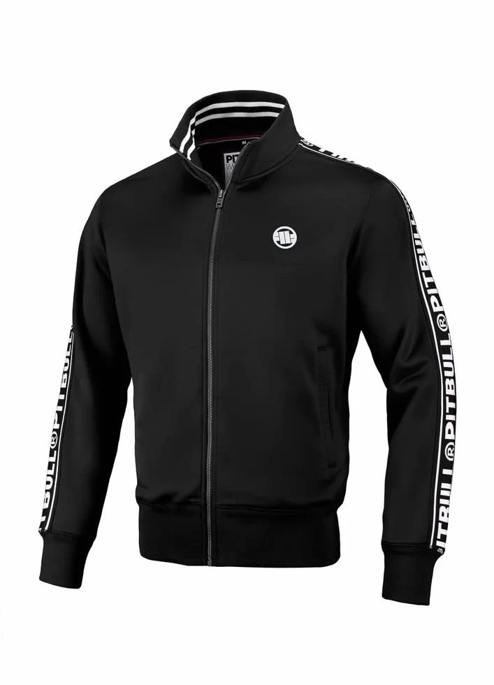 PITBULL Sudadera con Cremallera Hombre Deportiva Oldschool Premium Poliéster - Sudadera Cremallera Hombre con Logo Cintas Jacquard Costuras Reforzadas