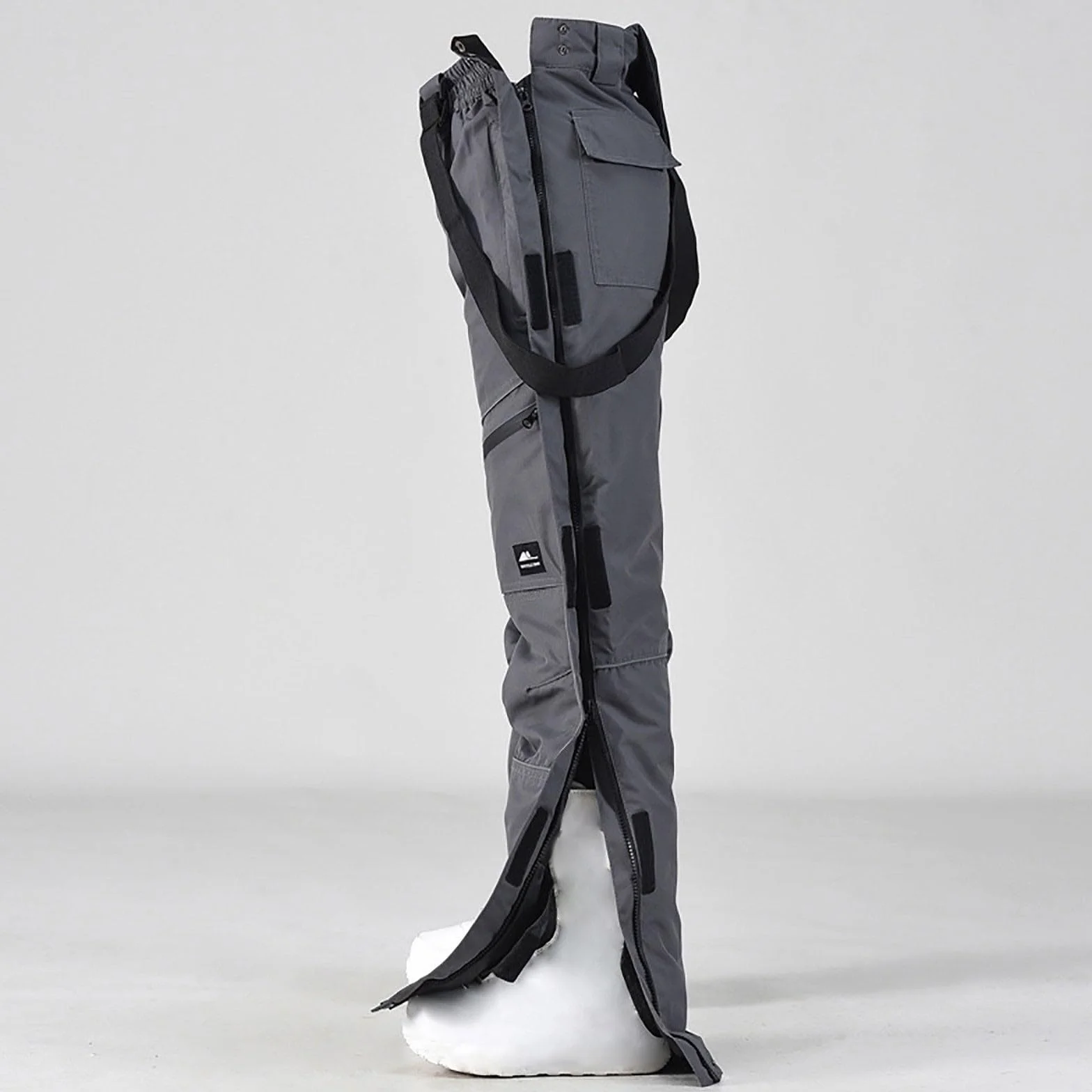 Pantalones de esquí térmicos impermeables y resistentes al viento para mujer, overoles holgados de pierna recta, holgados, pantalones de nieve cálidos de lujo, pantalones largos de primera