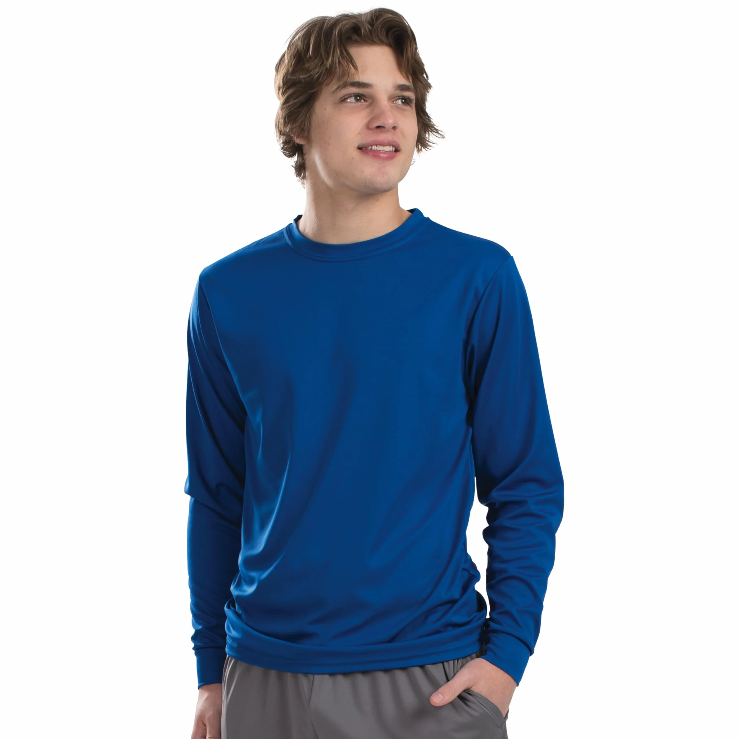 Augusta Sportswear Wicking Long Sleeve T-Shirt Camiseta de Manga Larga Que Absorbe la Humedad Hombre (Pack de 1)