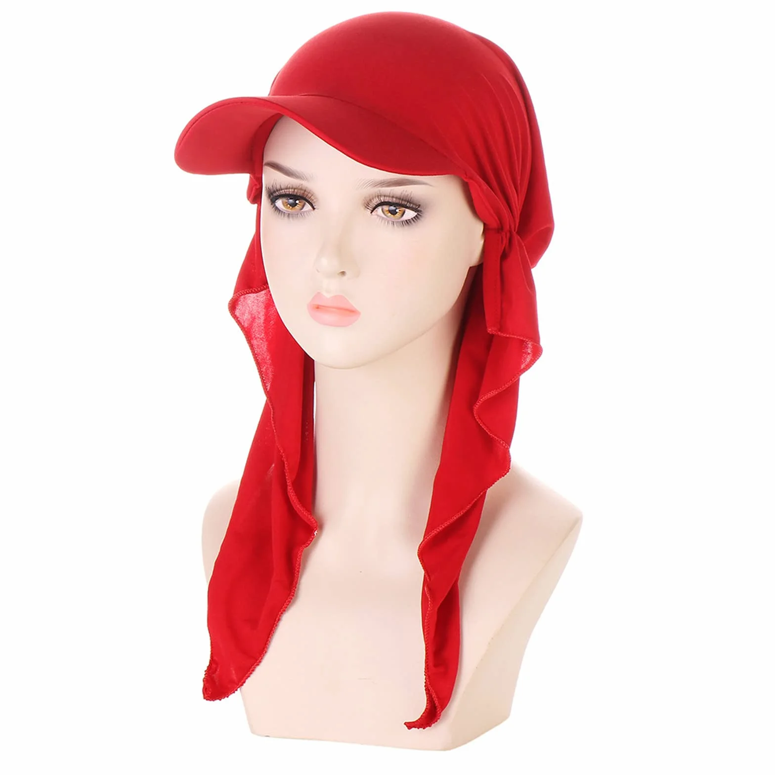 Generisch La Cap Blue Casual Headwear - Gorra turbante musulmana para mujer, gorra turbante para niños, 47 cm