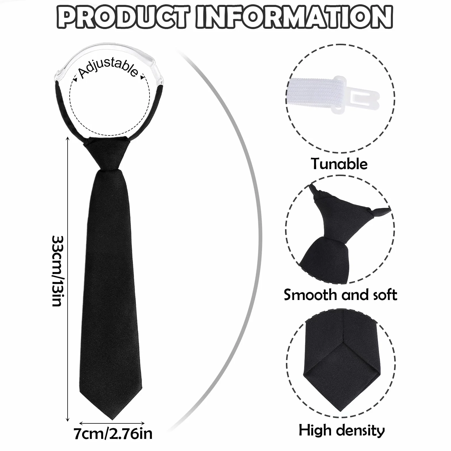 Ymapinc Corbata Negra, Corbatas Ajustables para Mujer Corbata JK Corbata Estrecha para Niñas Niños Uniforme JK Cosplay Graduación Boda