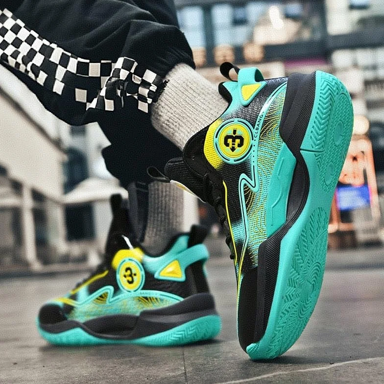Los Zapatos de Baloncesto for Hombre Son Ligeros, Antideslizantes, Resistentes al Desgaste, Botas de Entrenamiento for Deportes al Aire Libre Que absorben los Golpes