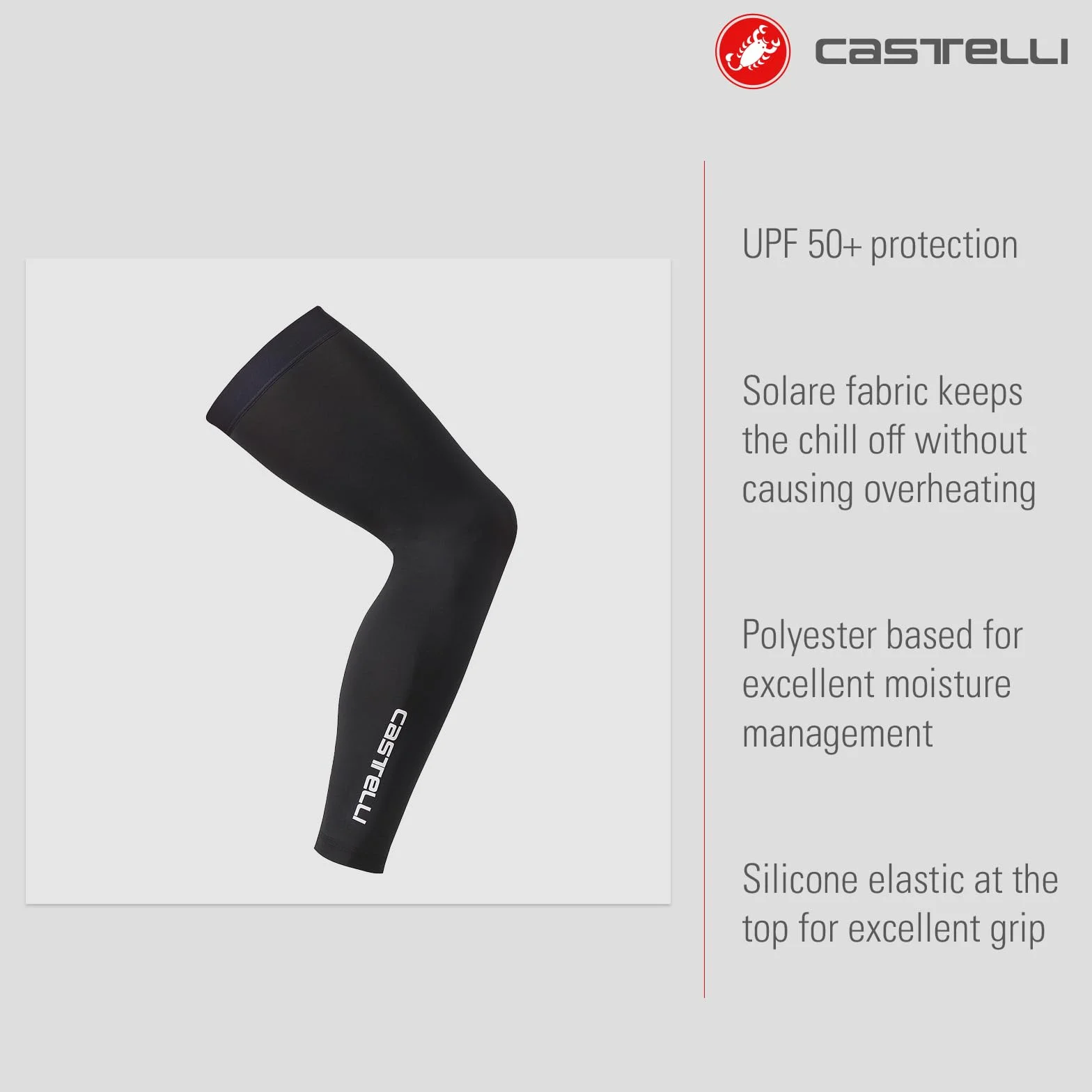 CASTELLI Upf 50 + Light Leg 2 Sleeves Leg warmer Unisex adulto (Pack de 1)
