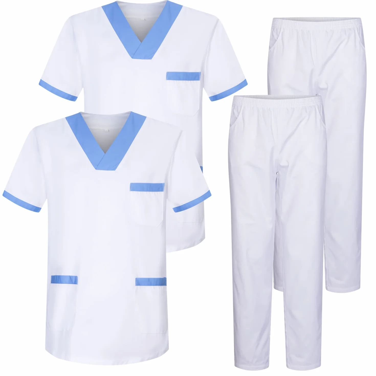 MISEMIYA - Pack * 2 Pcs - Casaca Y PANTALÓN Sanitarios Unisex Uniformes Sanitarios MÉDICOS 2-817-8312