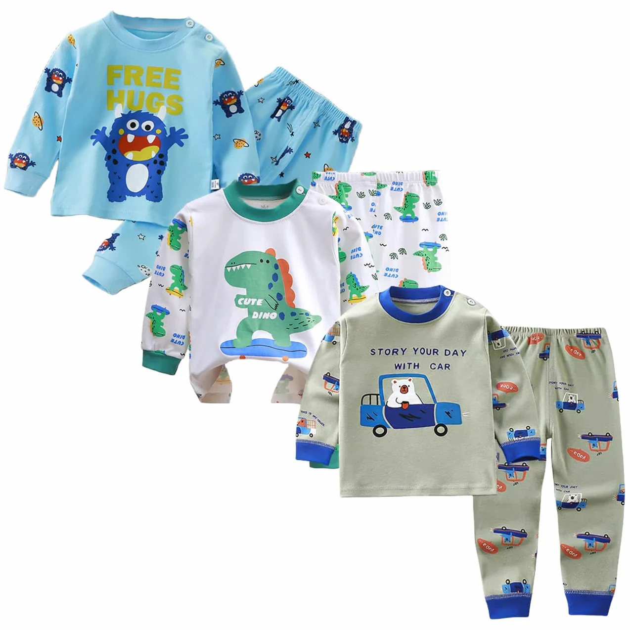 Conjunto Térmico para Niños Capa Base 3, Parte Superior e Inferior, Ropa Interior Larga y Calzoncillos Largos