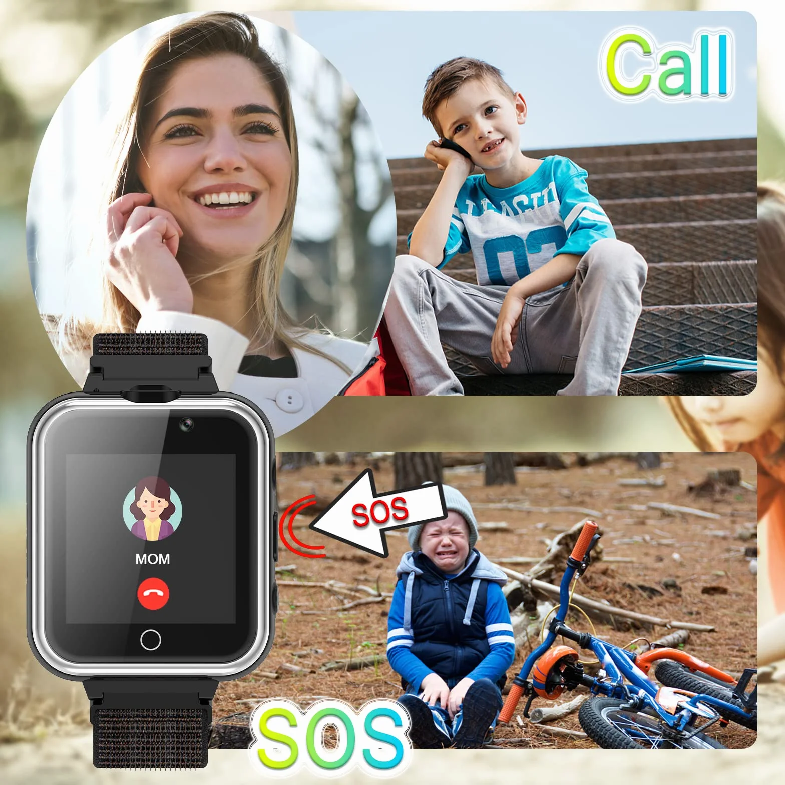 PTHTECHUS Smartwatch para Niños, Reloj Inteligente MP3 con SOS Cámara Juego Despertador Regalos Relojes para Niños Niñas 5-15 años de Edad