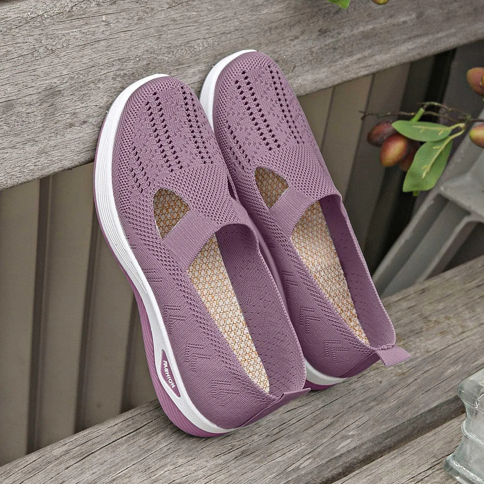 Zapatillas Ortopedicas Mujer Verano Zapatillas sin Cordones para Caminar Comodos y Ligeros Sandalias Malla Transpirables y Antideslizantes Zapatos Deportivas Entrenamiento