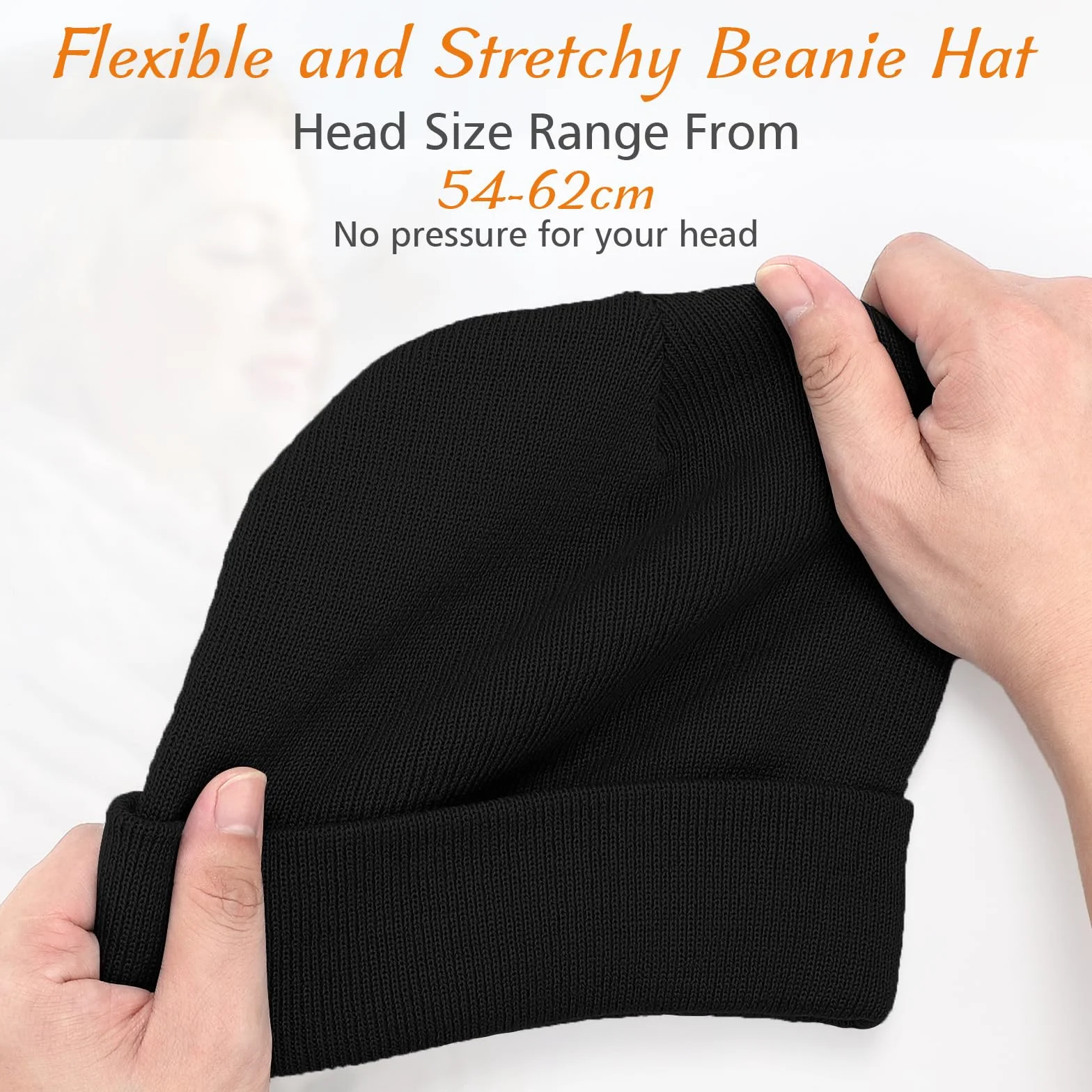 Gorro de Invierno para Hombre y Mujer, Clásico Gorro de Invierno de Punto Elástico Básico