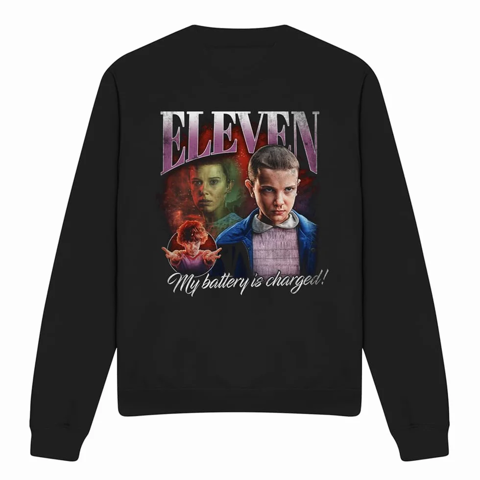 Stranger Things Stranger Things Eleven Homage Unisex Sweatshirt, Black Sudadera Unisex Adulto (Pack de 1)