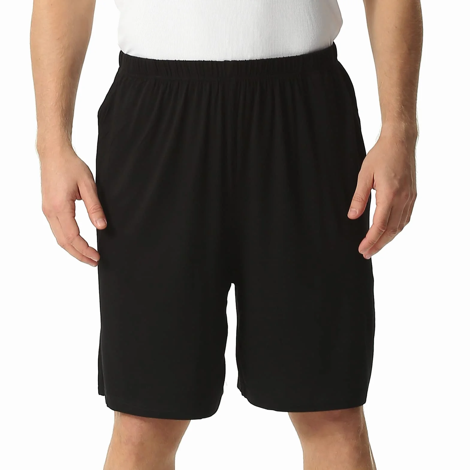 amropi Pantalones Cortos de Pijama para Hombre Cintura Elástica Shorts Deportivos con Bolsillos M-8XL