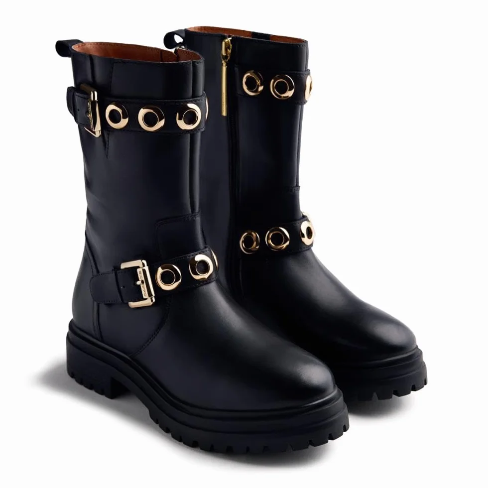 Botas Biker Piel OLLADOS Bellaire