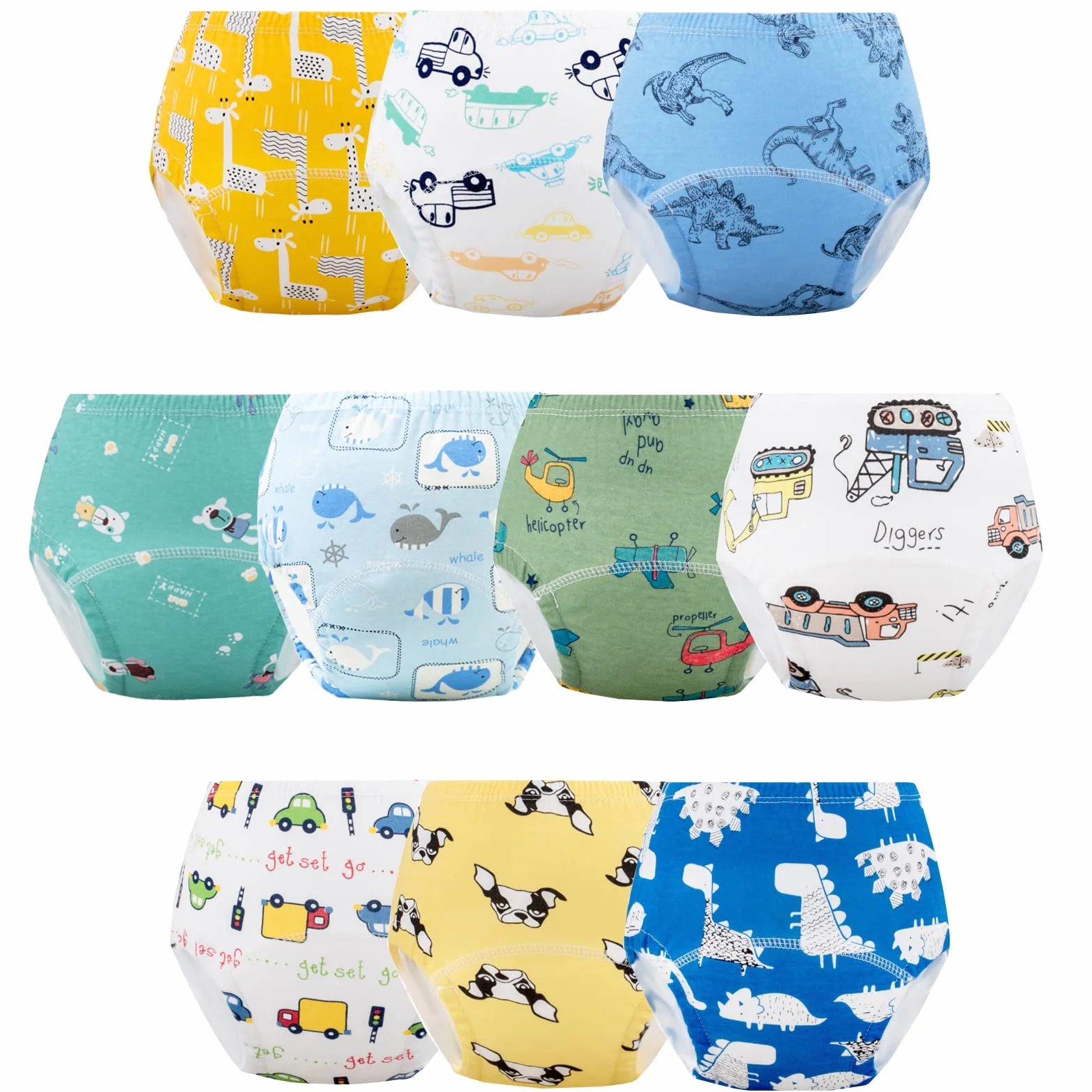 JackLoveBriefs Bragas de Aprendizaje 7 Paquetes（ 1-5 Años ）