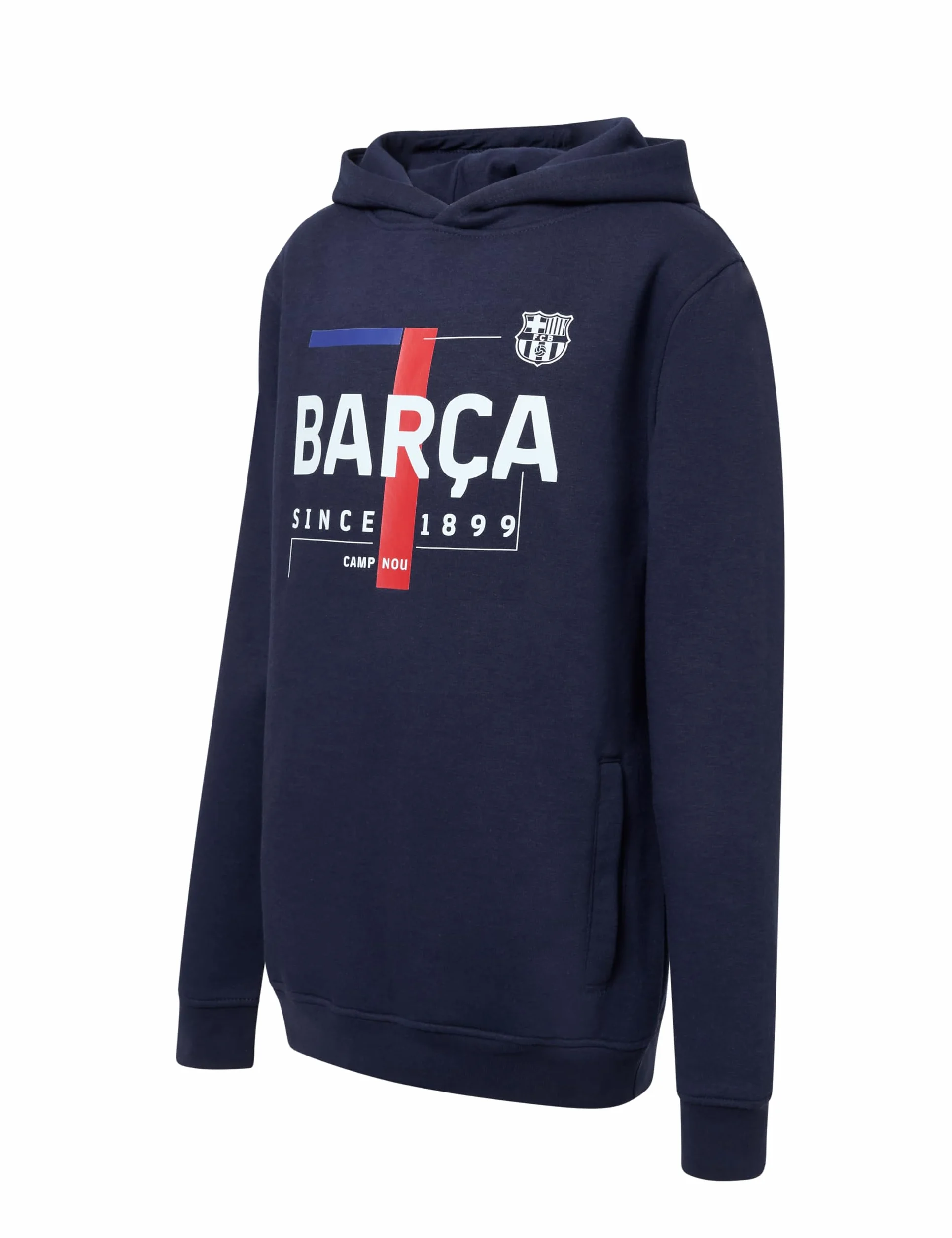 FC Barcelona Oficial Text Junior Barça Sudadera con Capucha Unisex niños