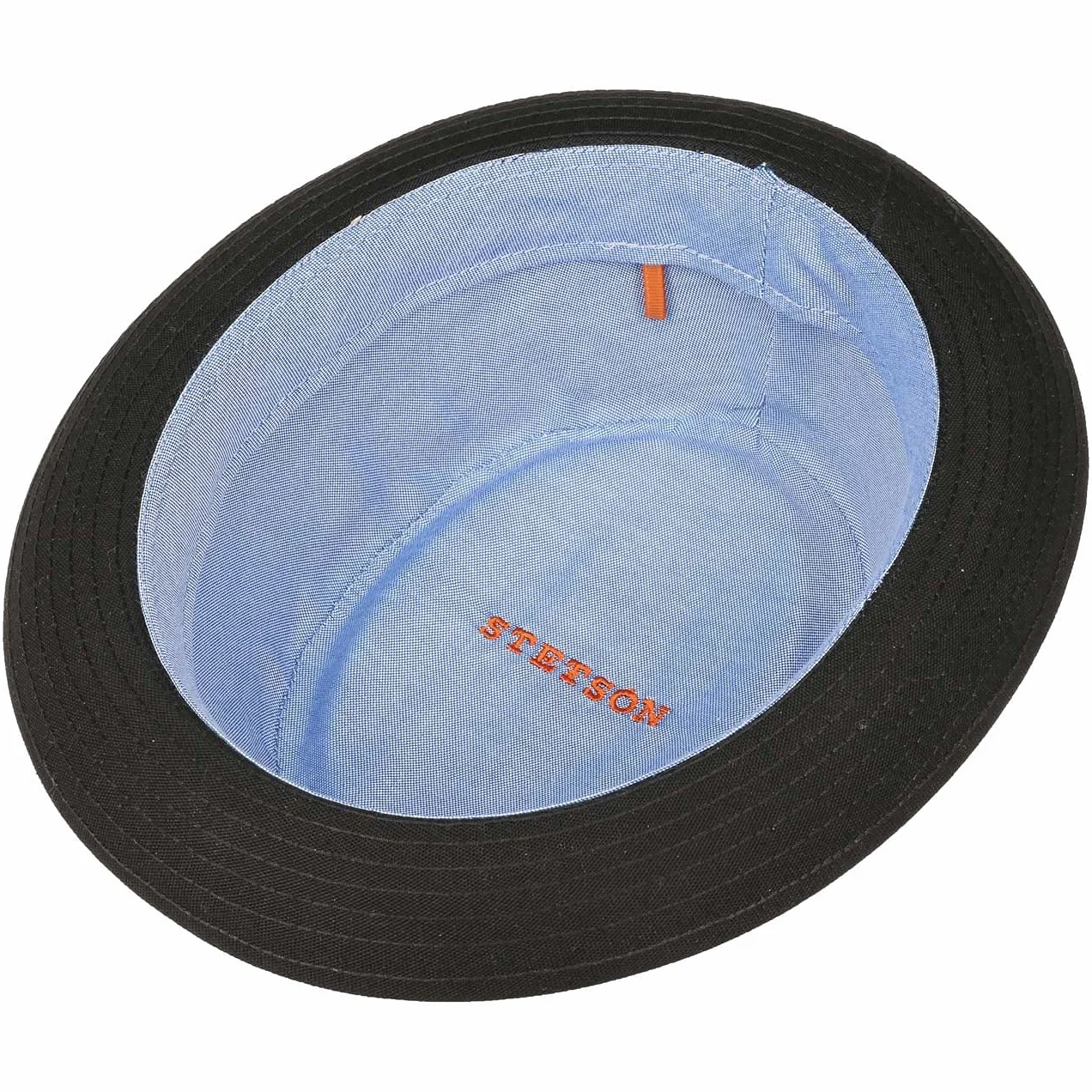 Stetson Athens Cotton Porkpie Sombrero Mujer/Hombre - Sombrero de Tela de algodón - Pork Pie Fabricado en Italia - Invierno/Verano - con Forro Interior -
