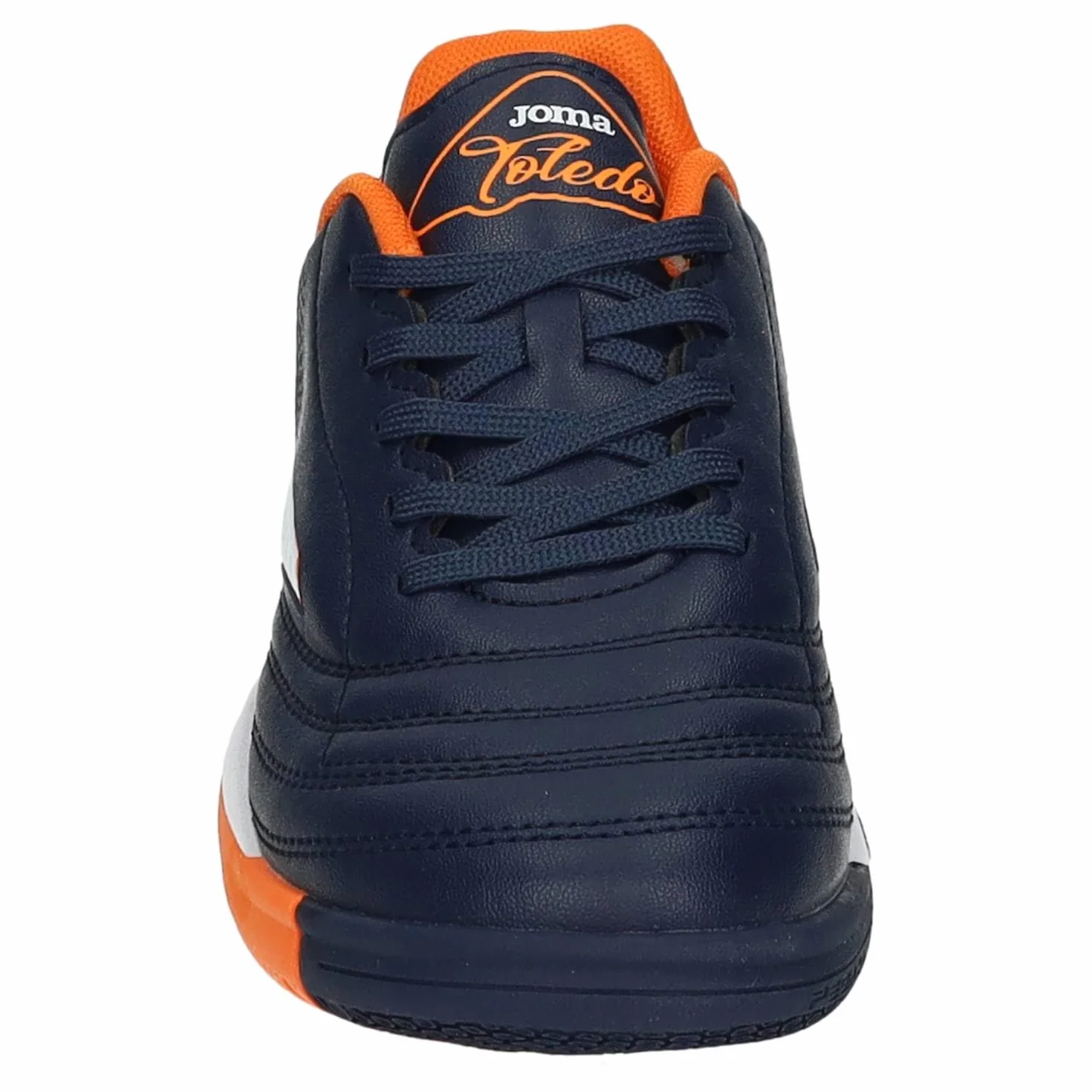 Joma TOJW2503INE Calzado fútbol Sala Indoor Azul Marino y Naranja, Ligera, Suela Durability, Plantilla extraíble y Antideslizante NIÑO Deportivos