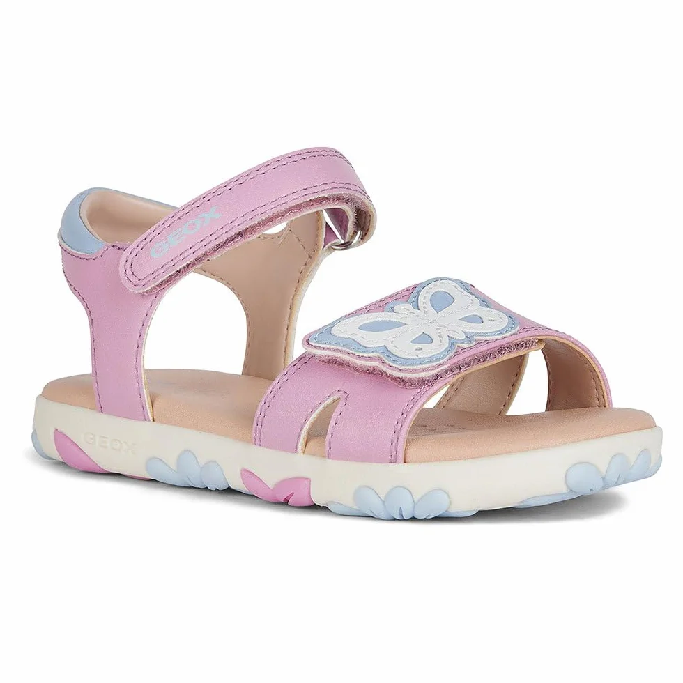 Geox J Sandal Haiti Girl, Sandalias con Punta Abierta Niñas