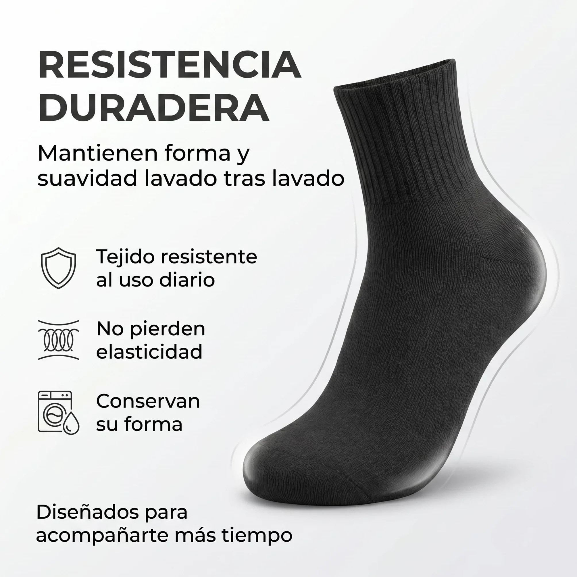 12 Pares Calcetines Deporte Hombre Mujer – Pack Calcetines Caña Media Unisex para Running, Gimnasio, Tenis, Trabajo, Uso Diario – 85 % Algodón Transpirables, Cómodos y Suaves.