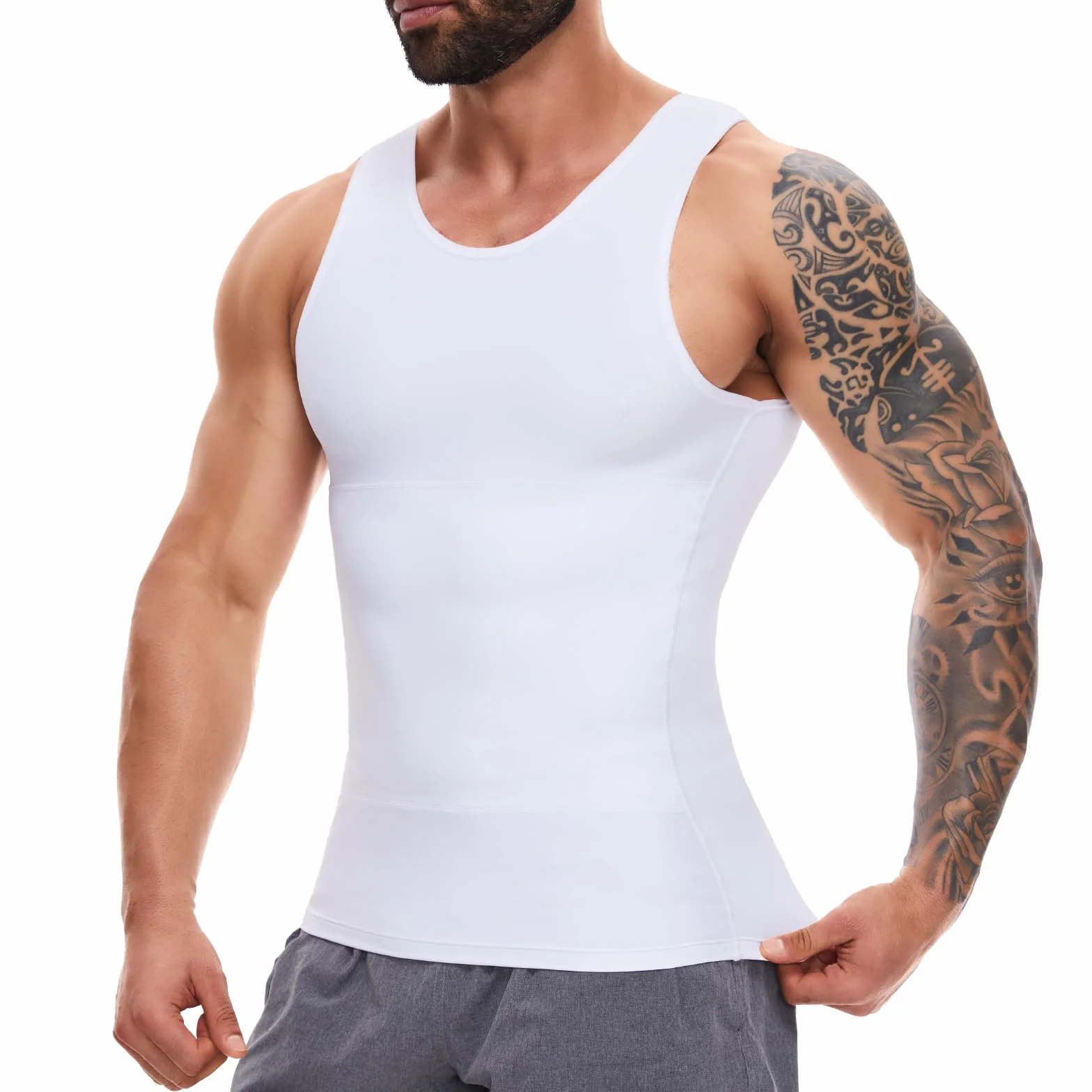 SLIMBELLE Camiseta Reductora Hombre Elástica Faja Reductora Hombre Slim Camiseta Interior Tirantes Hombre Body Shaper Chaleco
