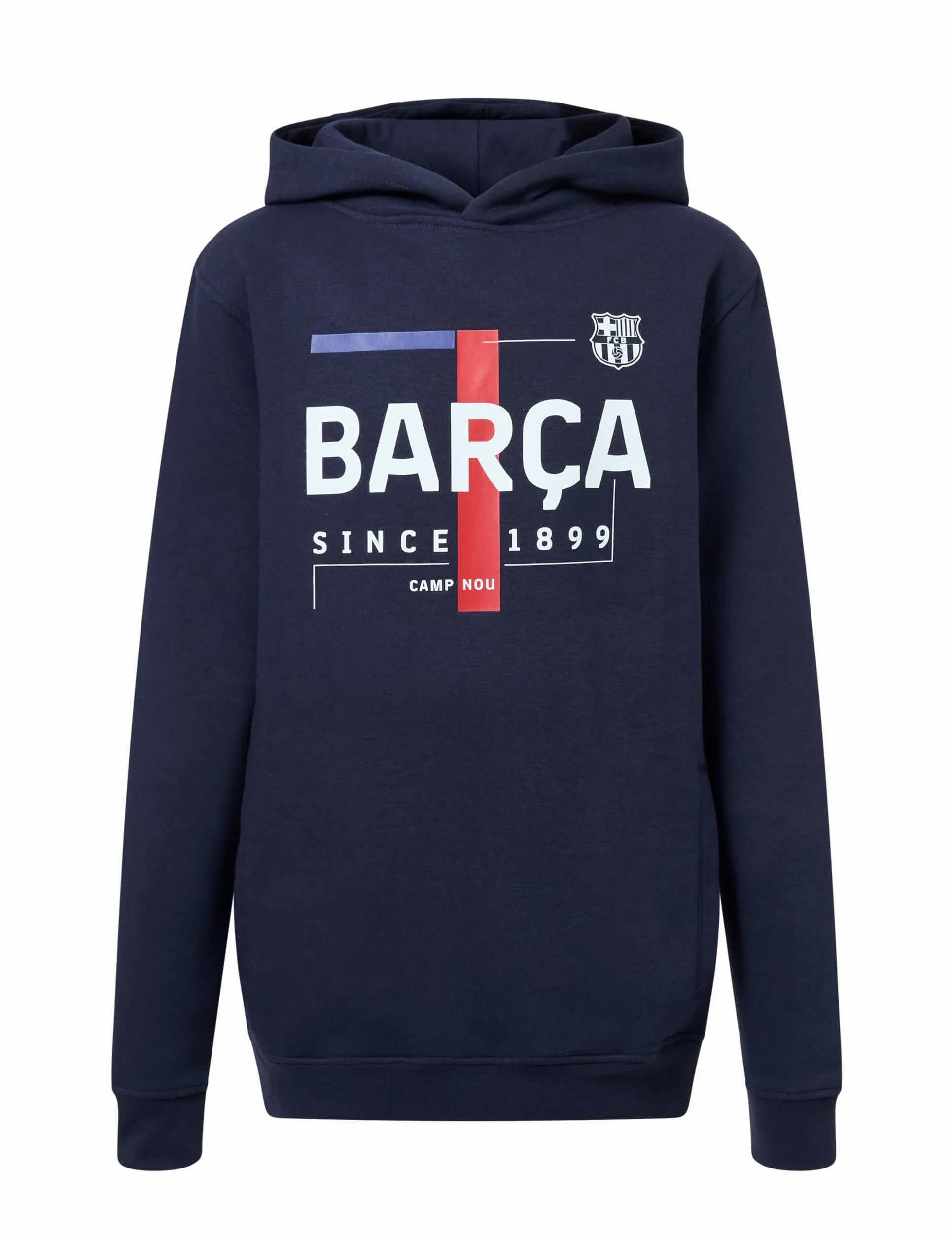 FC Barcelona Oficial Text Junior Barça Sudadera con Capucha Unisex niños