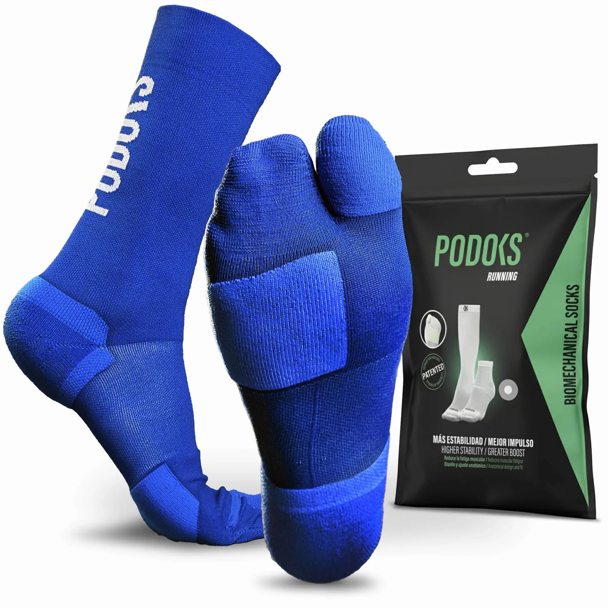 Calcetines Running Hombre y Mujer | Compresión deportiva y almohadillado estratégico | Alivia Fascitis Plantar | Sirve para Padel, Crossfit y más