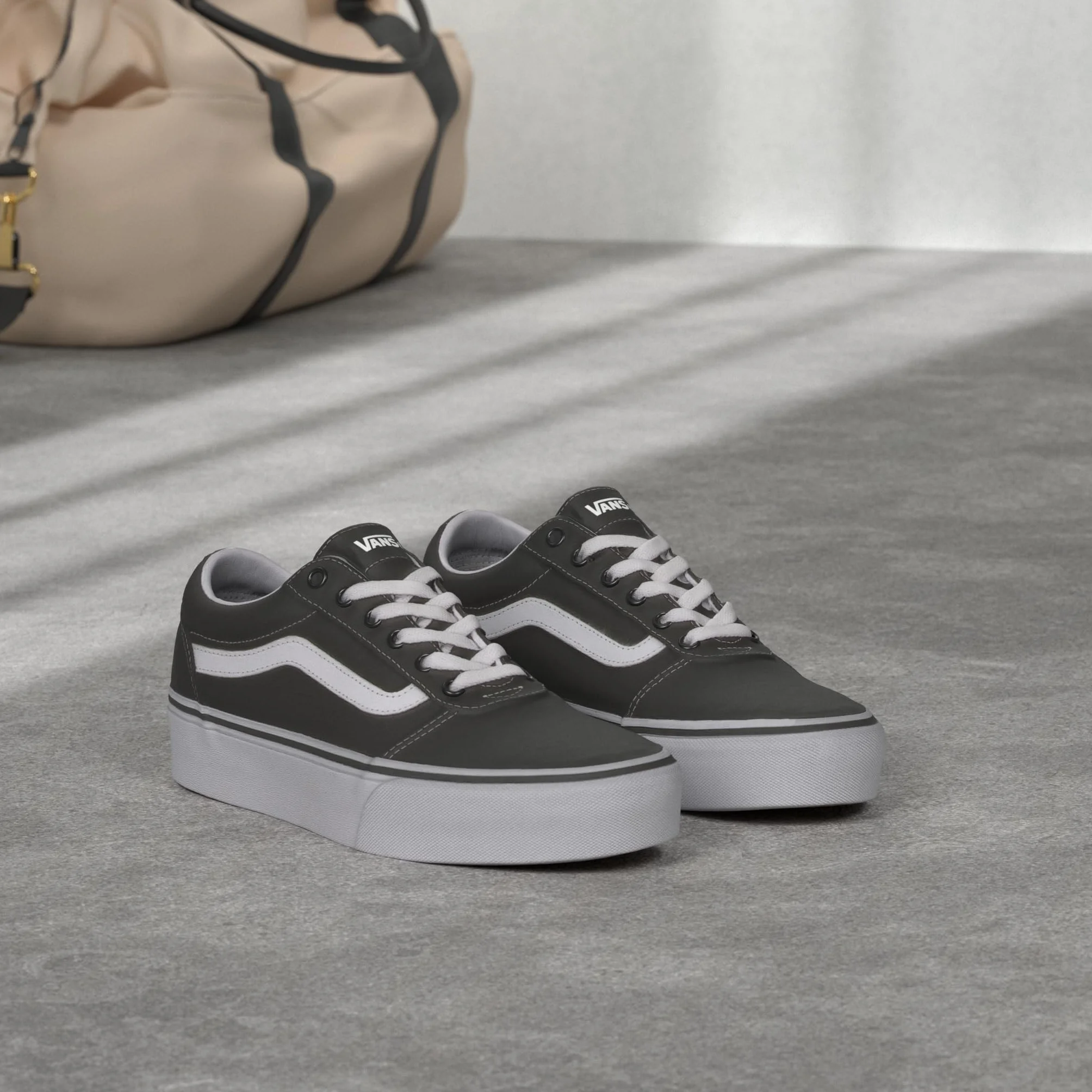 Vans Ward Platform Sneaker Patchwork Light Blue 36 EU