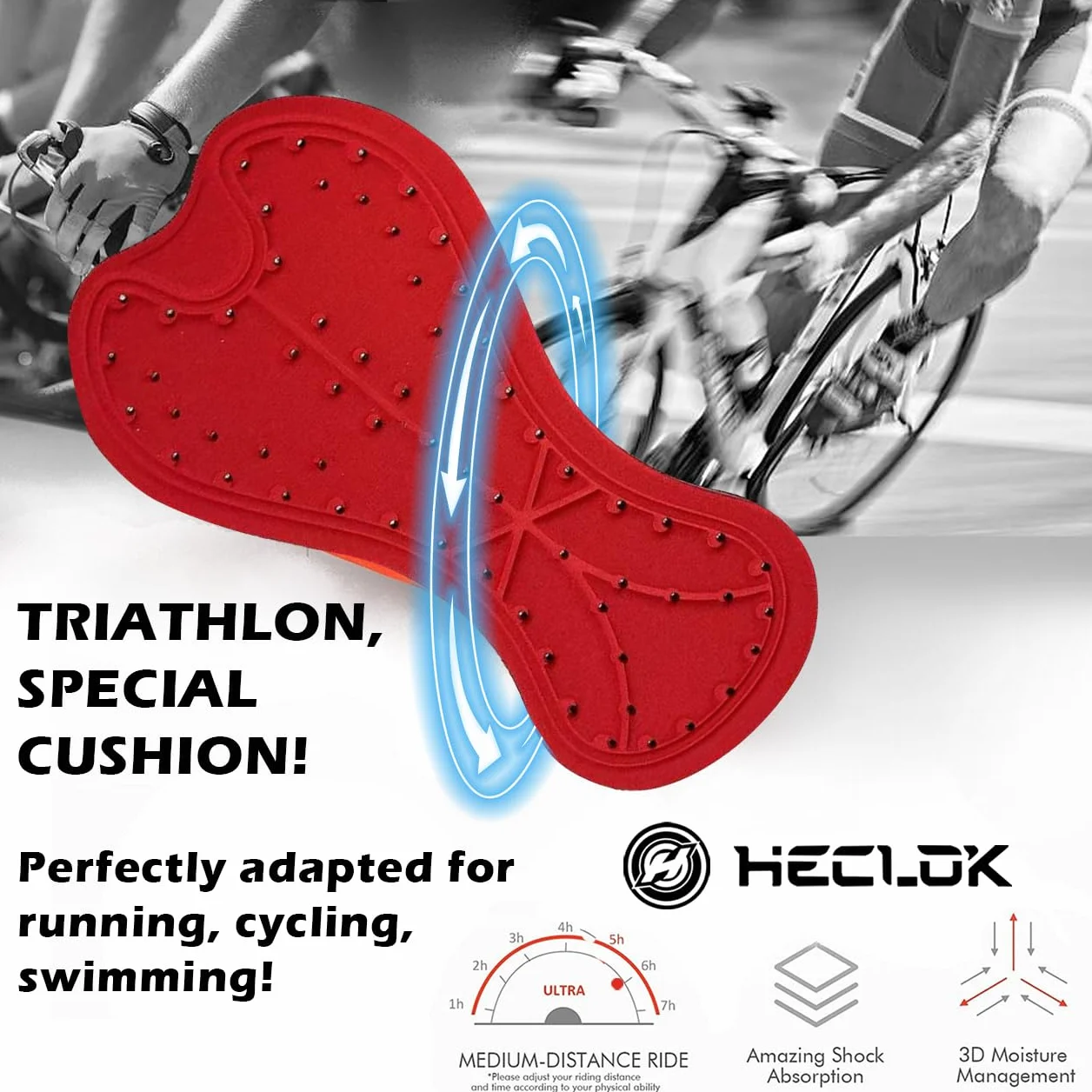 Traje triatlón de Manga Corta para Hombre, Racing Tri Suit de Bicicletas Acolchado, Summer Cycling Skinsuit Triatlón, MTB Mono Bueno para Correr, Andar en Bicicleta, Nadar
