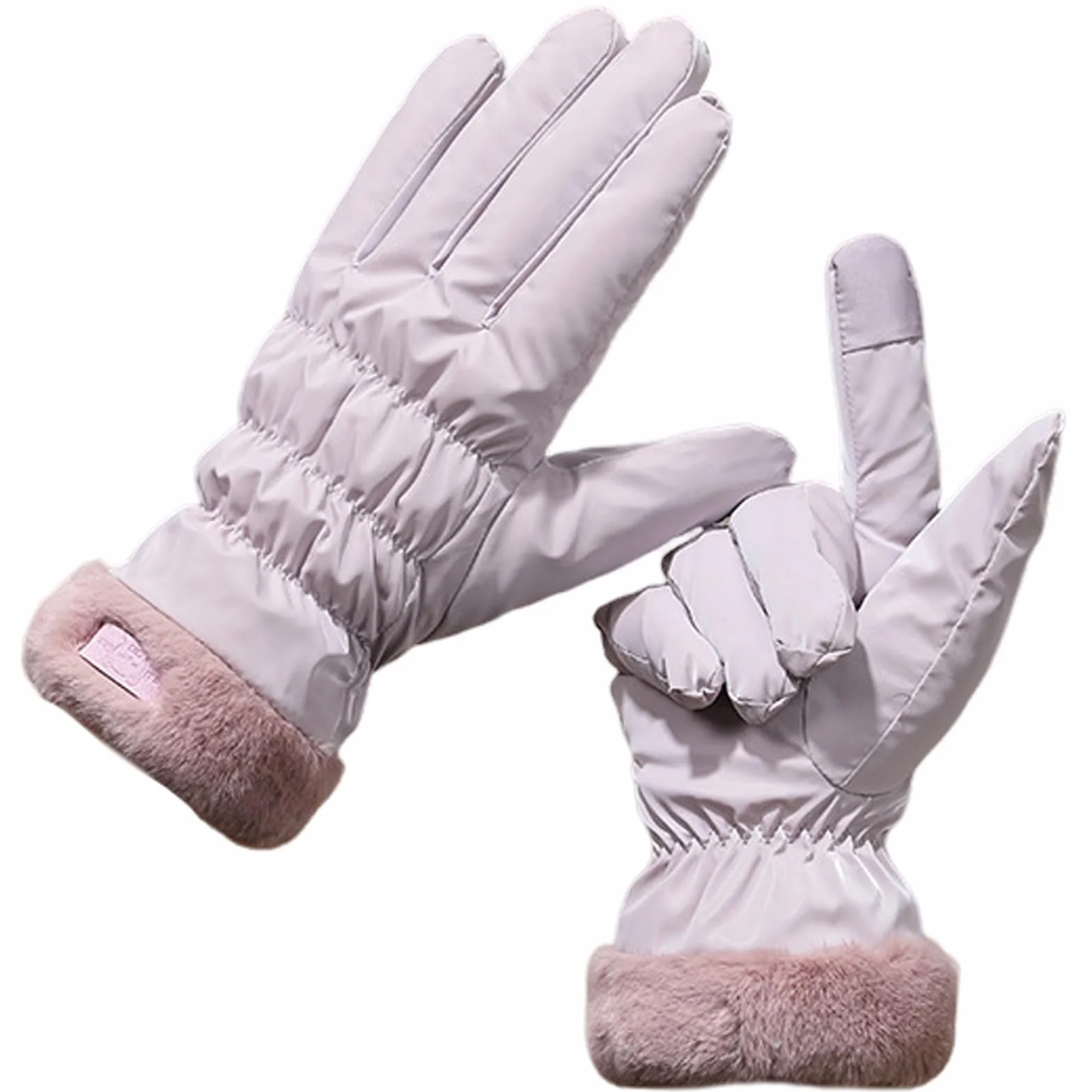 Guantes Térmicos Impermeables para Mujer - Touchscreen con Forro Polar, para Esquí, Cálidos a Prueba de Viento, para Caminar