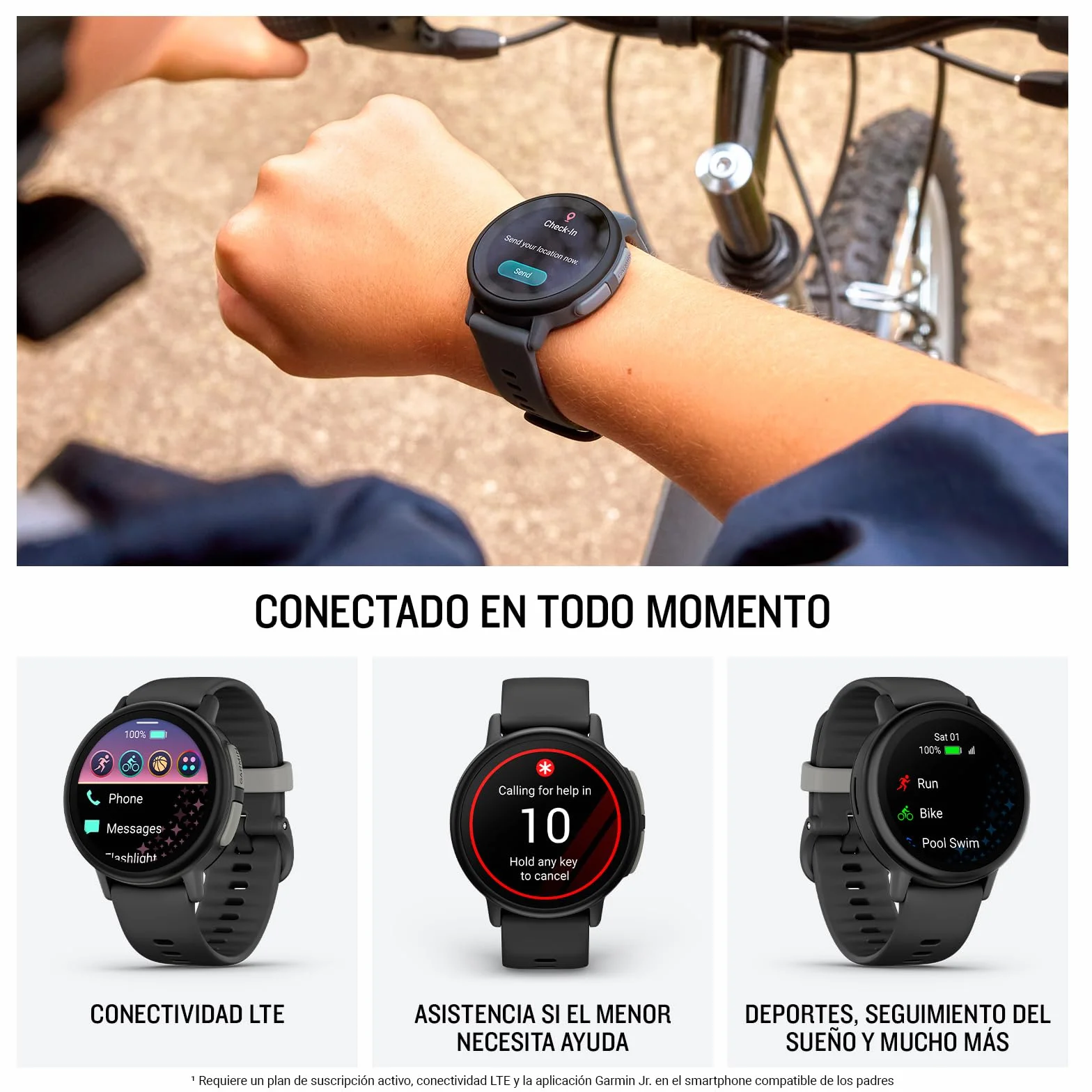 Garmin Bounce 2, Smartwatch y Monitor de Actividad física para niños, Apto para Nadar, Correa Ajustable, hasta 2 días de duración de la batería, Negro