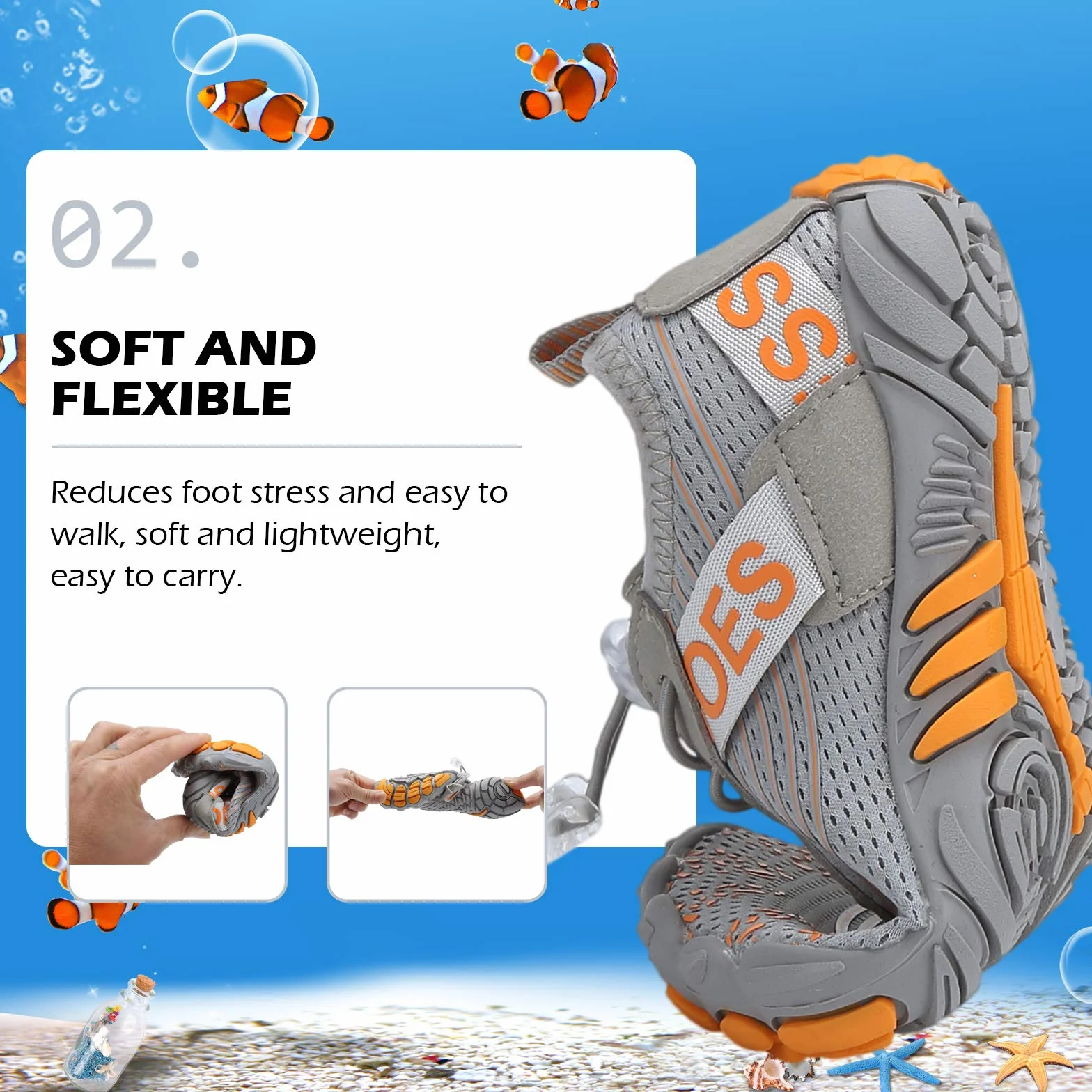 DimaiGlobal Calzado Descalzos Niñas Niños Zapatillas de Trail Running Barefoot Secado Rápido Zapatos de Agua Transpirable Antideslizante para Playa 29EU Gris