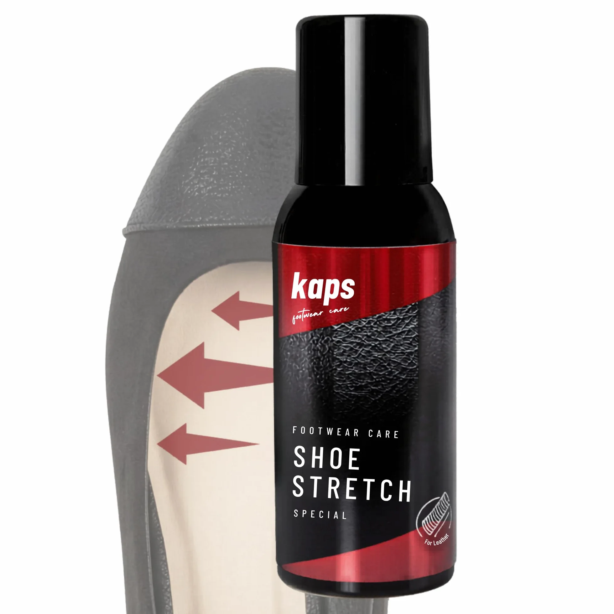 Kaps Spray Dilatador Espuma para Zapatos de Piel - Ablanda Zapatos Rígidos y Elimina Puntos de Presión - Estirador de Botas - Ideal para Calzado Nuevo