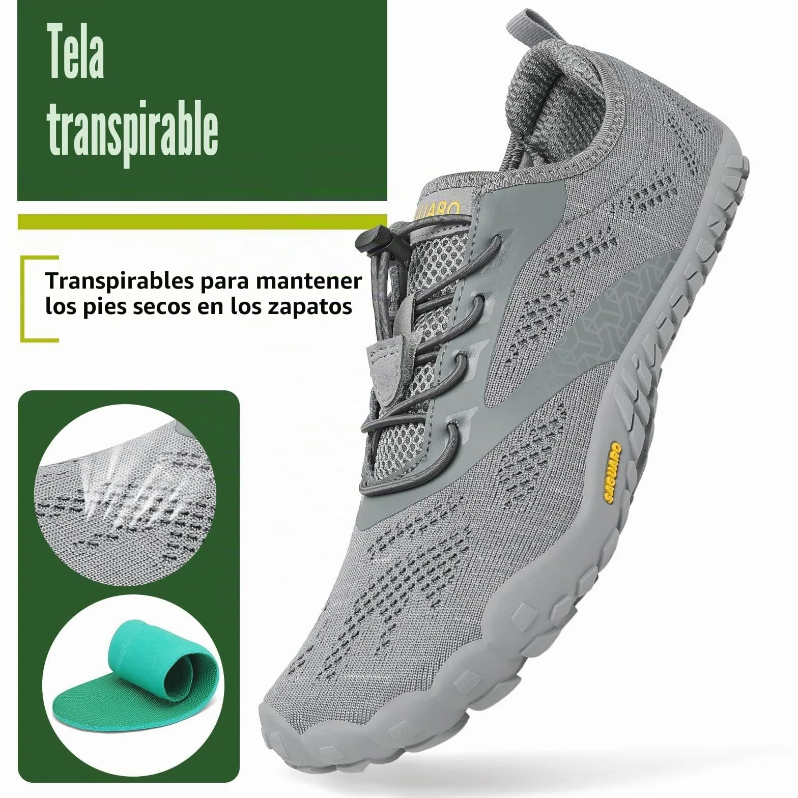 SAGUARO Zapatos Barefoot Hombre Zapatillas Minimalistas Mujer Calzado Trail Running