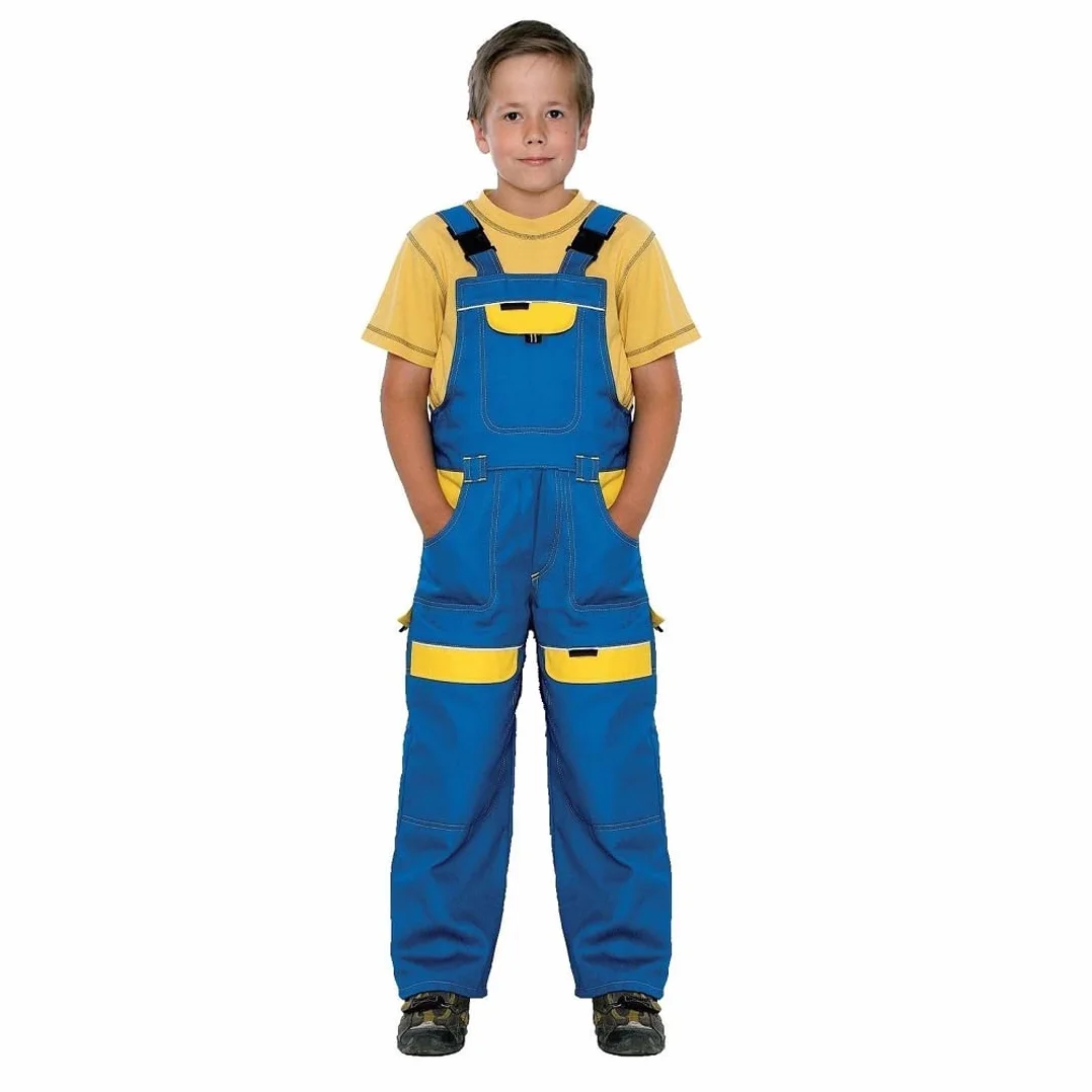 ARDON Babero y pinza para niños pantalones de trabajo para niños, traje de niños, 100% algodón ropa de trabajo