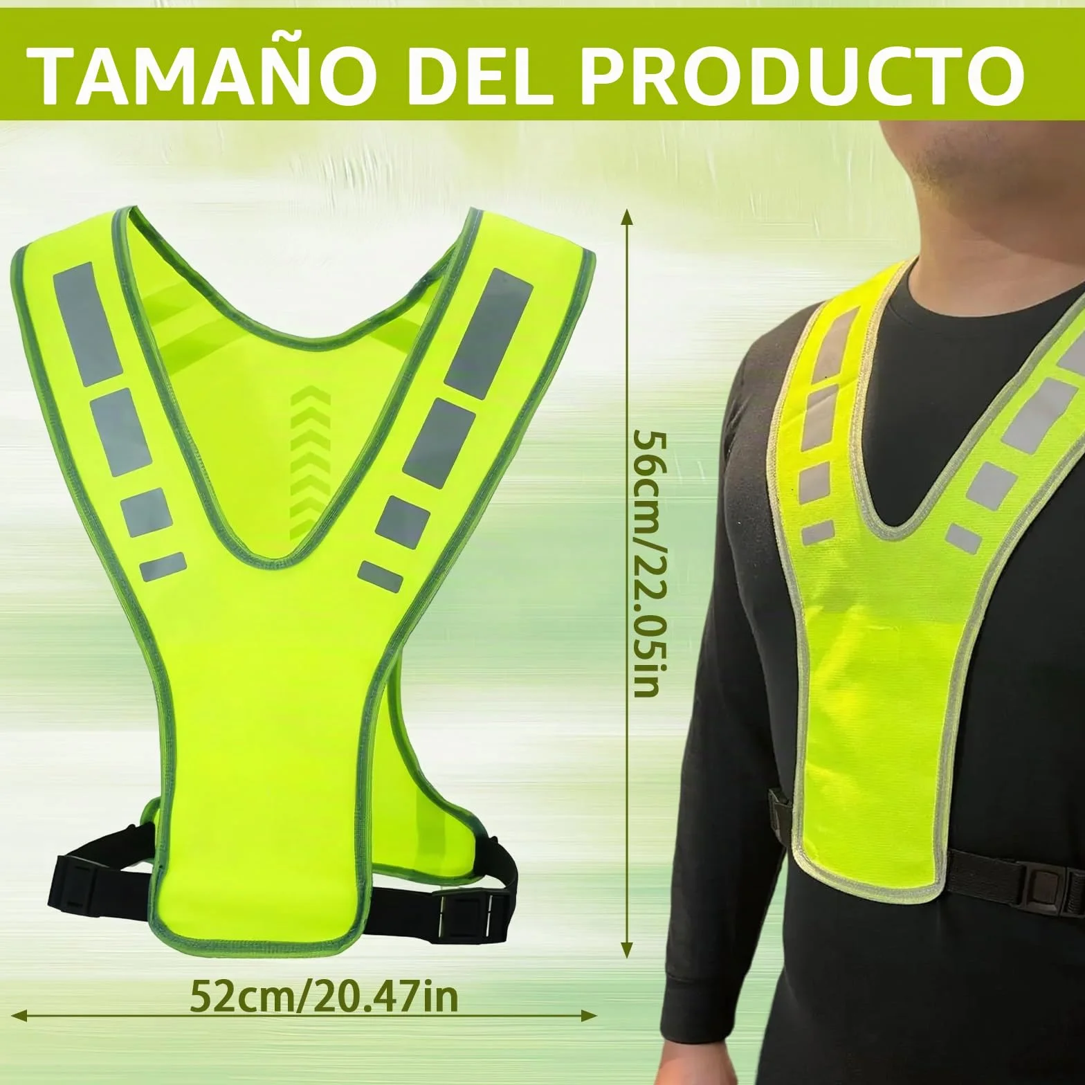 Chaleco Hombre Chaleco Reflectante Accesorios Patinete Electrico Accesorios Bicicleta Chaleco Hombre Reflectante Ajustable Ropa Reflectora Caminar Hombres y Mujeres Ajustable