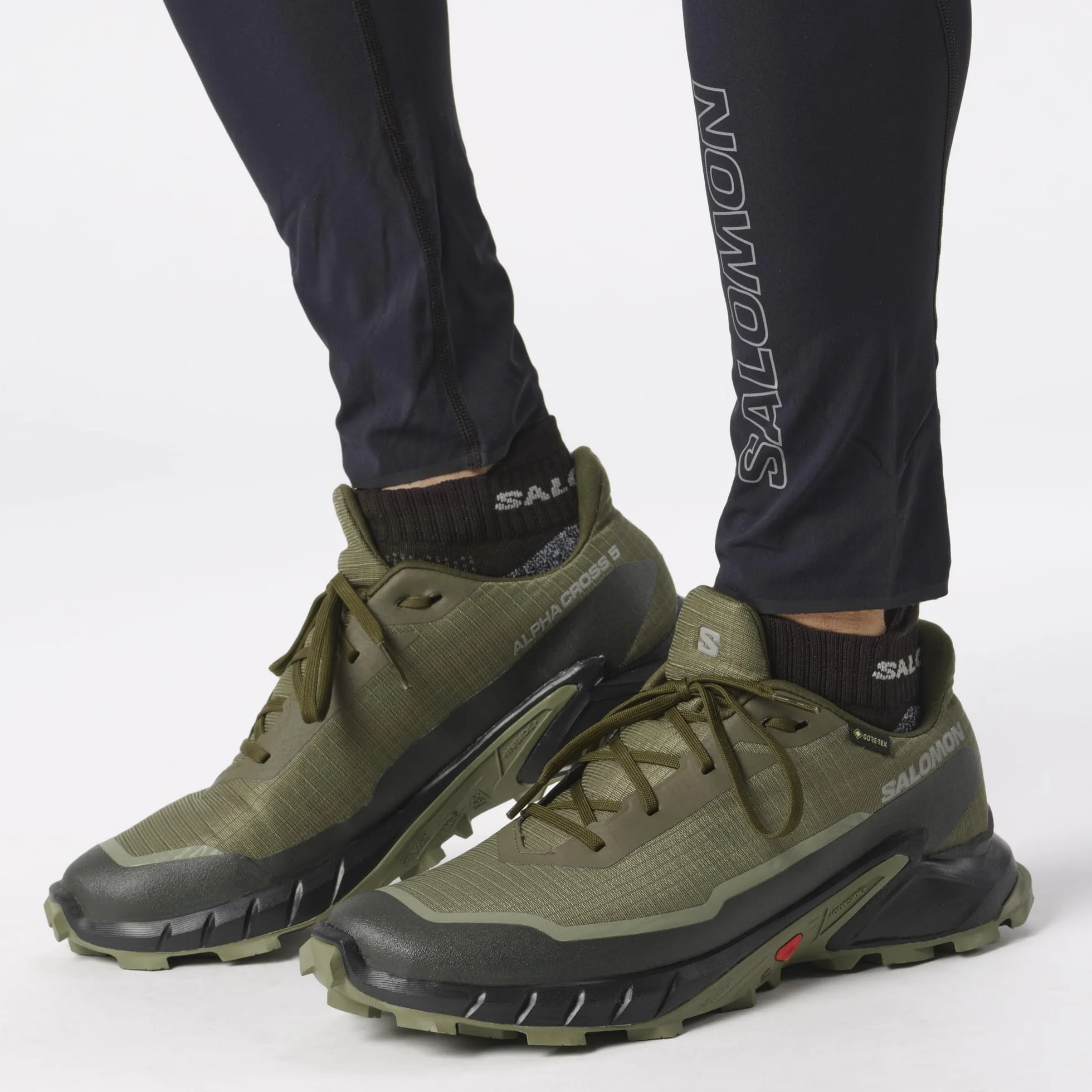Salomon ALPHACROSS 5 Gore-Tex Impermeables Zapatillas de Senderismo para Hombre