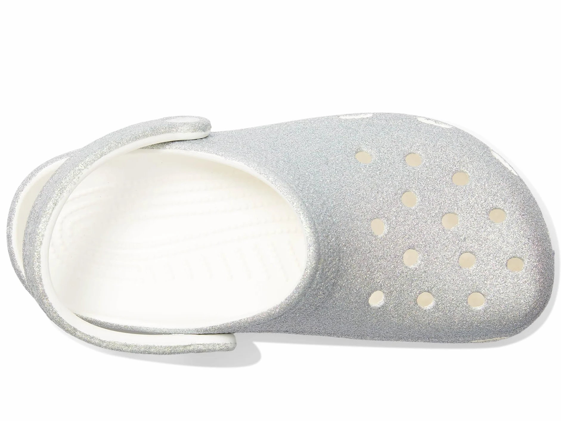 Crocs Classic Iridescent Glitter Cgk, Zuecos Unisex niños, Blanco, 34/35 EU