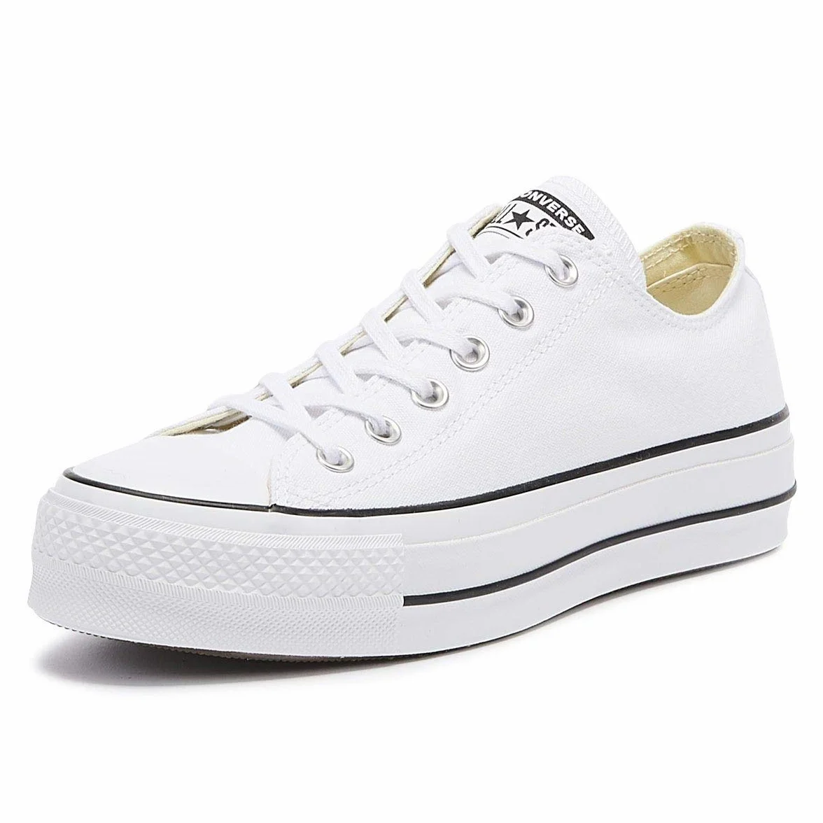 Converse Chuck Taylor All Star Lift Womens White Ox Trainers-UK 4 / EU 36.5