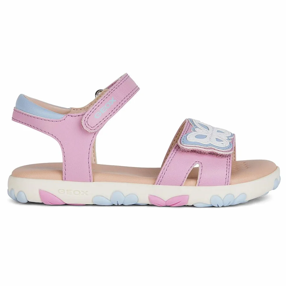 Geox J Sandal Haiti Girl, Sandalias con Punta Abierta Niñas