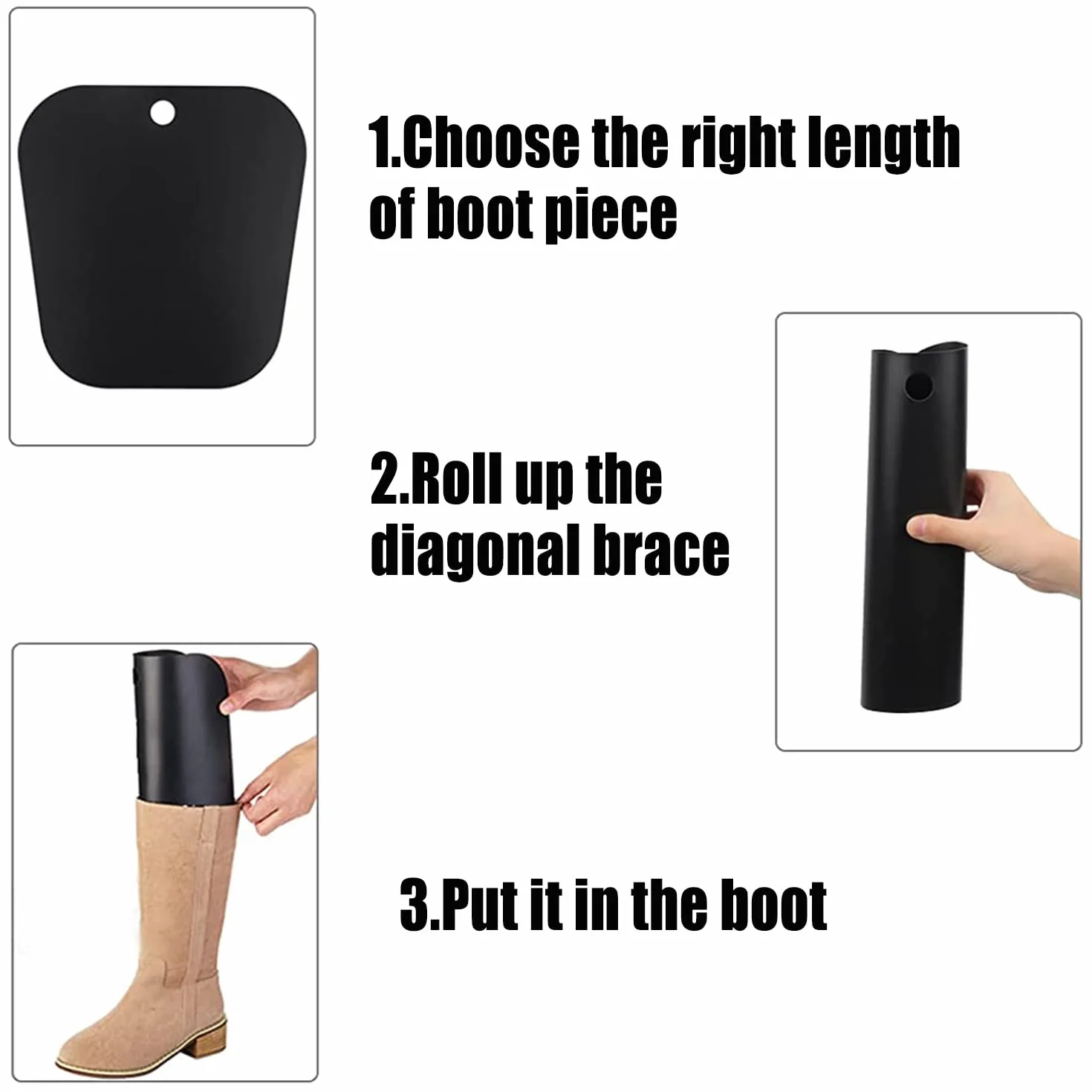 6 Piezas Insertos de Formas de Botas, Hormas para Zapatos, Soportes de Botas Altas Plastico,Moldeador de Botas, Árboles de Botas Largas, Tensores de Botas para Mujeres Hombres